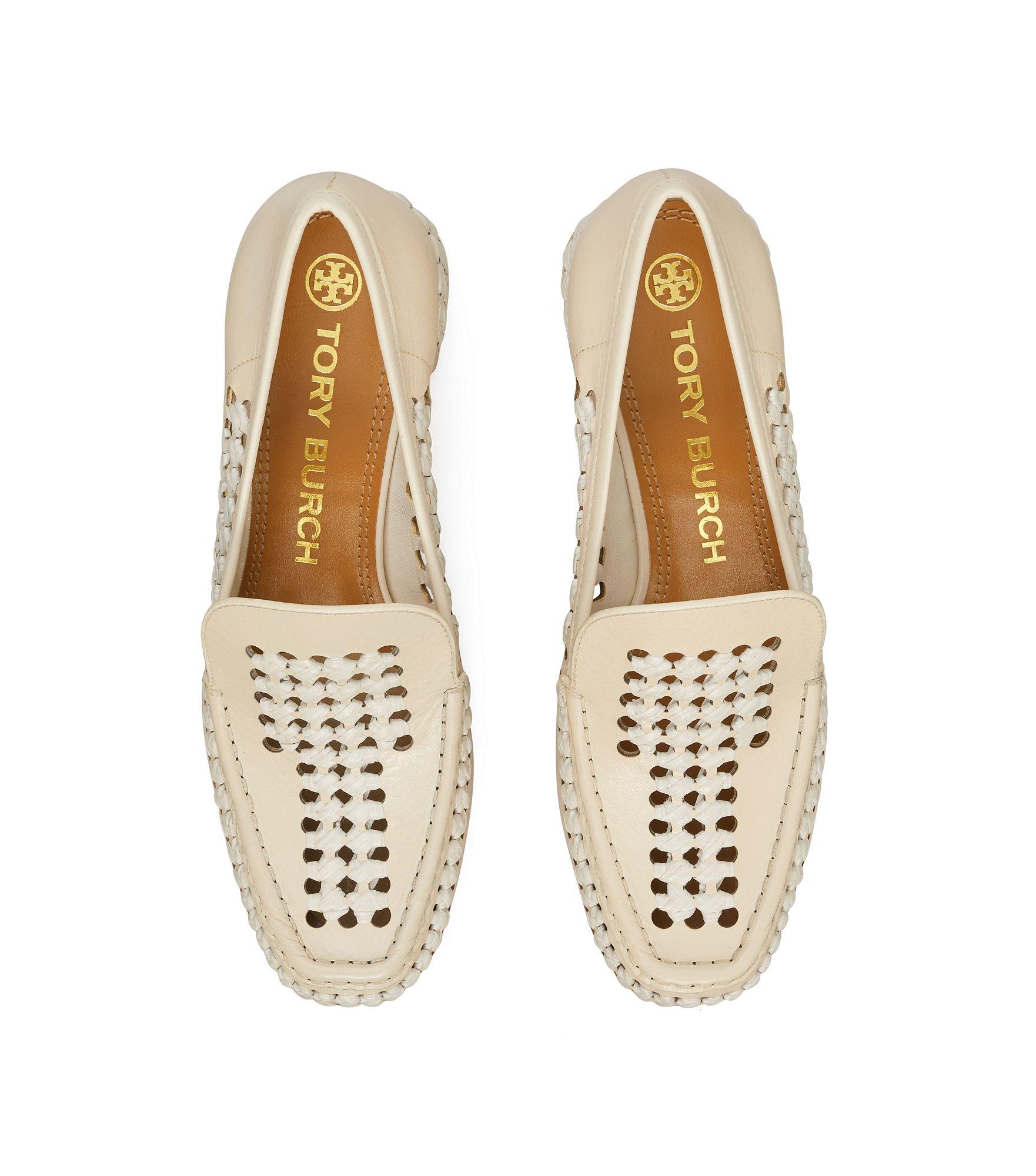 tory burch raffia flats