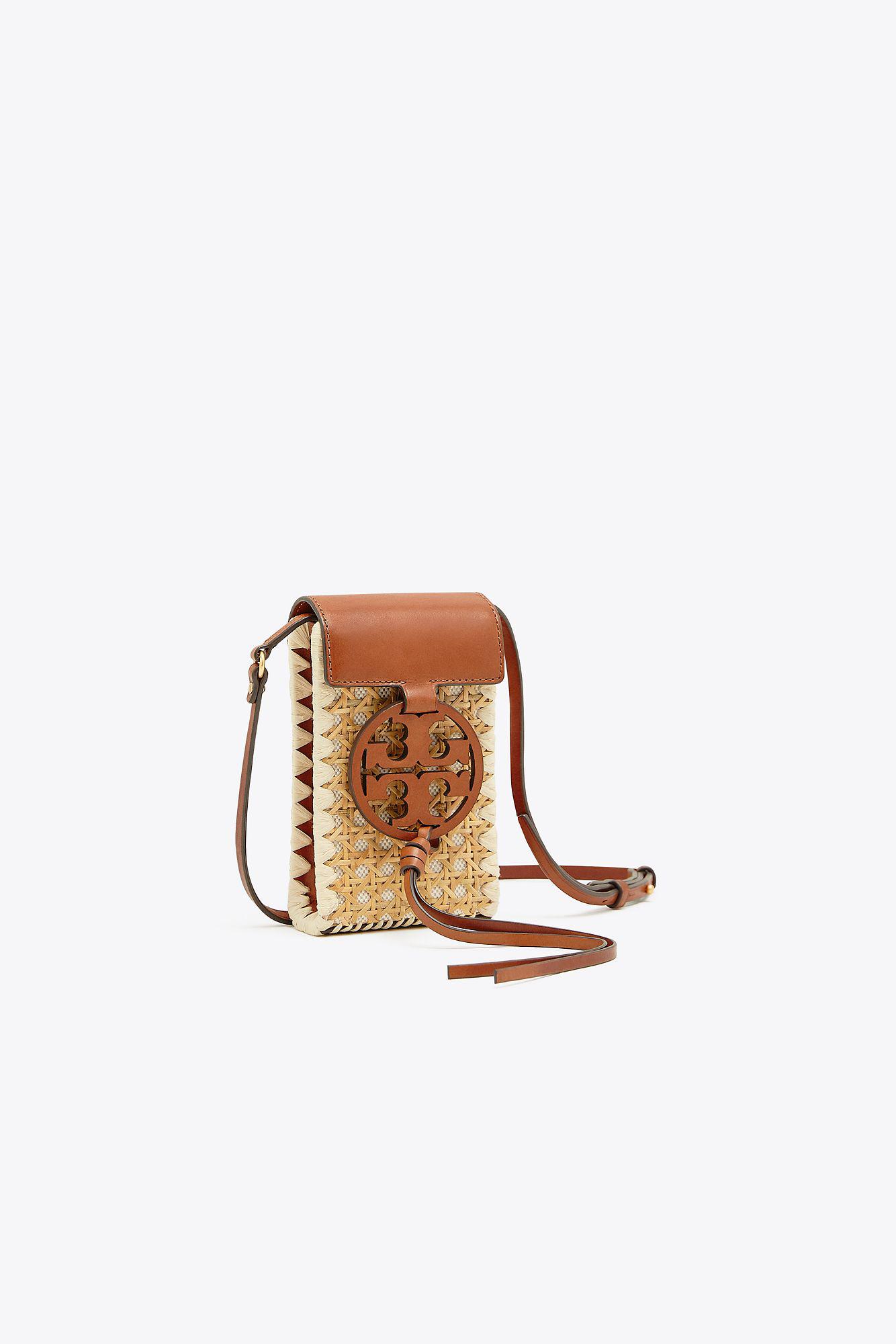 Tory Burch Miller Rattan Phone Cross-body in Natural | Lyst