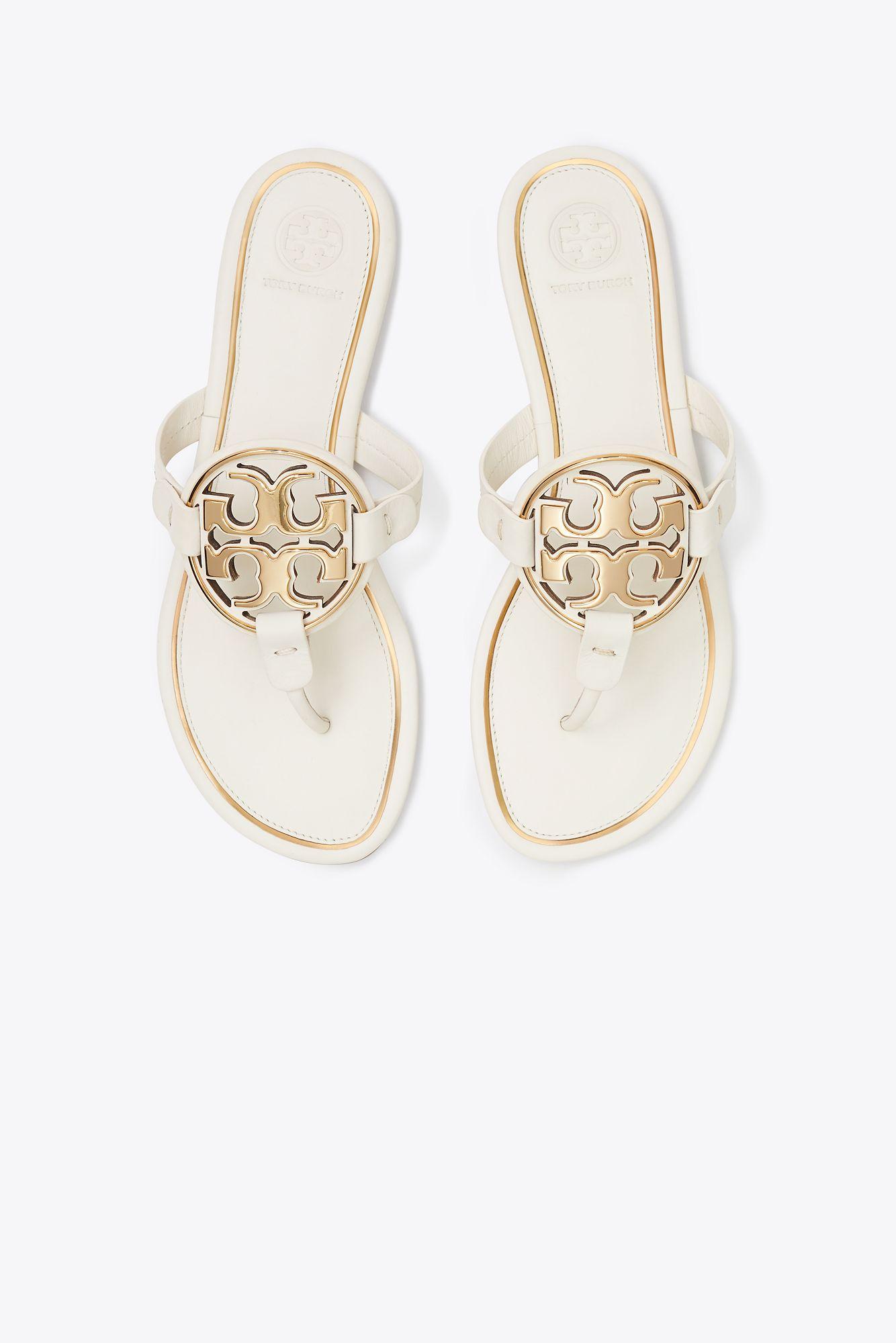 tory burch miller crystal metal embellished sandals