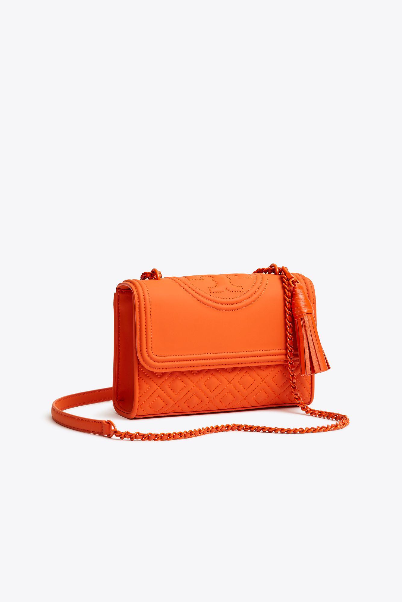 Tory Burch Fleming Matte Small Convertible Shoulder Bag in Orange | Lyst