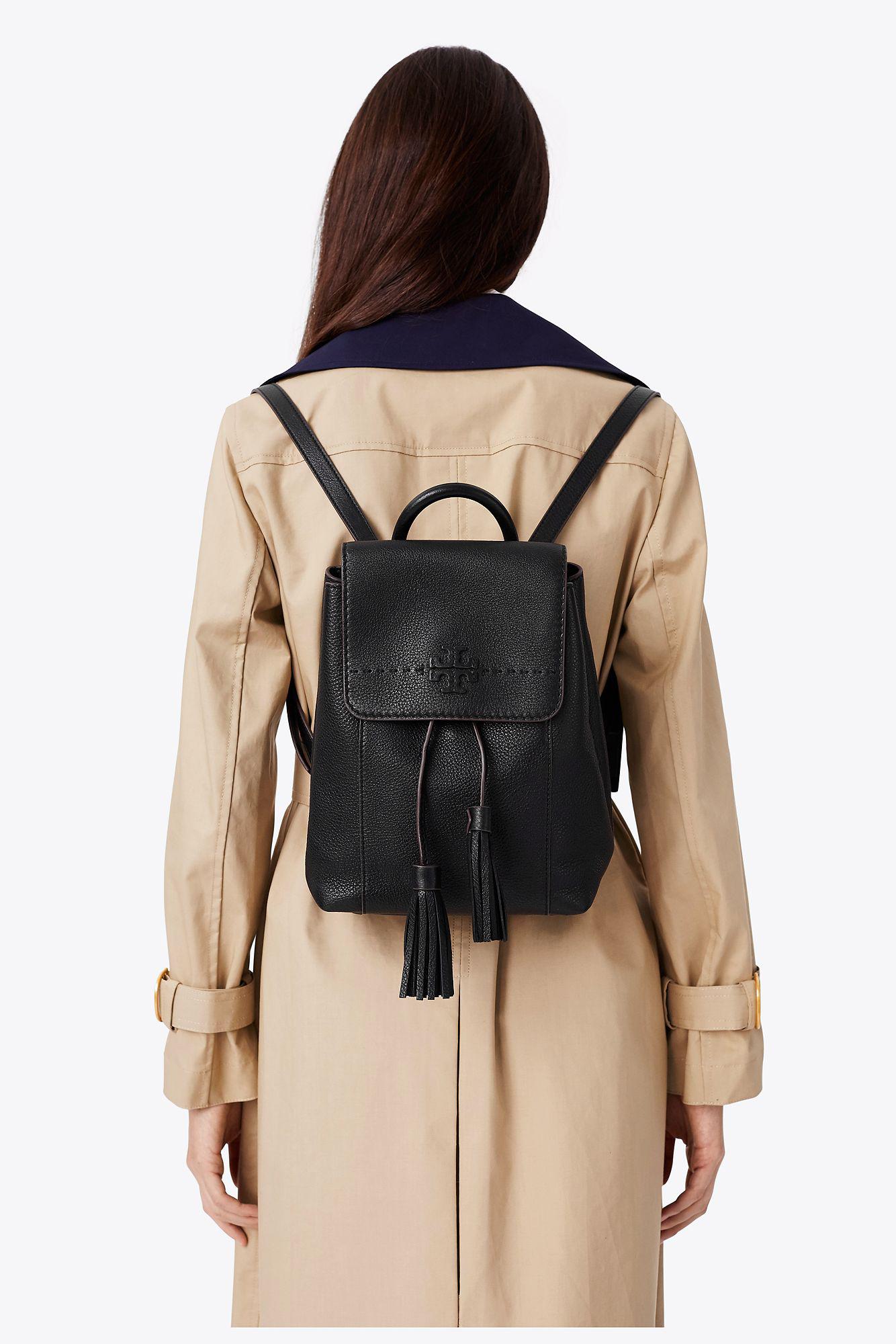 Tory Burch Mcgraw Backpack in Black | Lyst