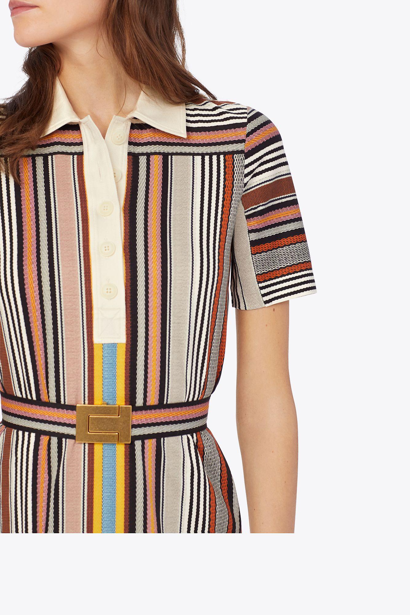 tory burch striped polo dress