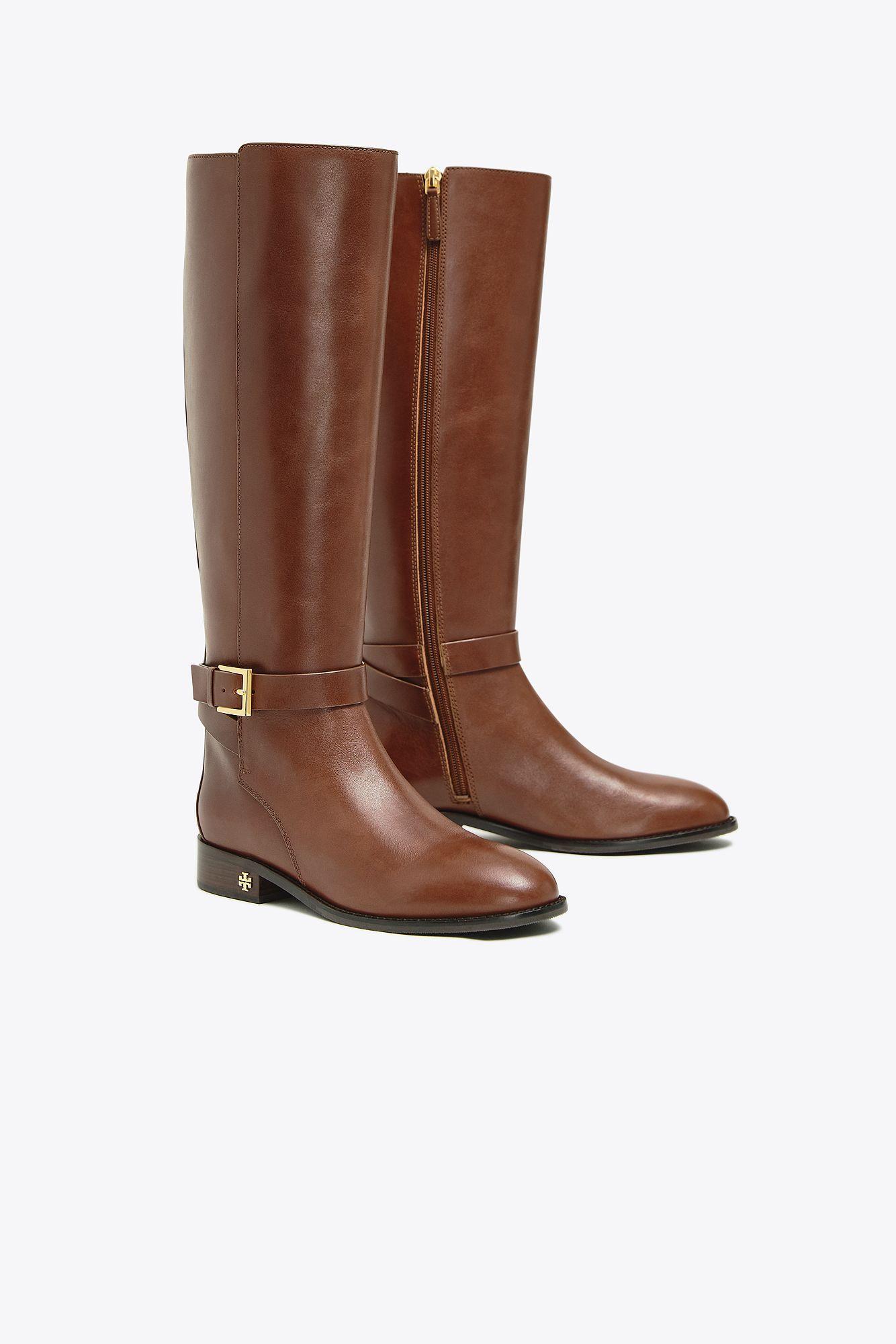 Tory Burch Brooke Riding Boots in Brown | Lyst