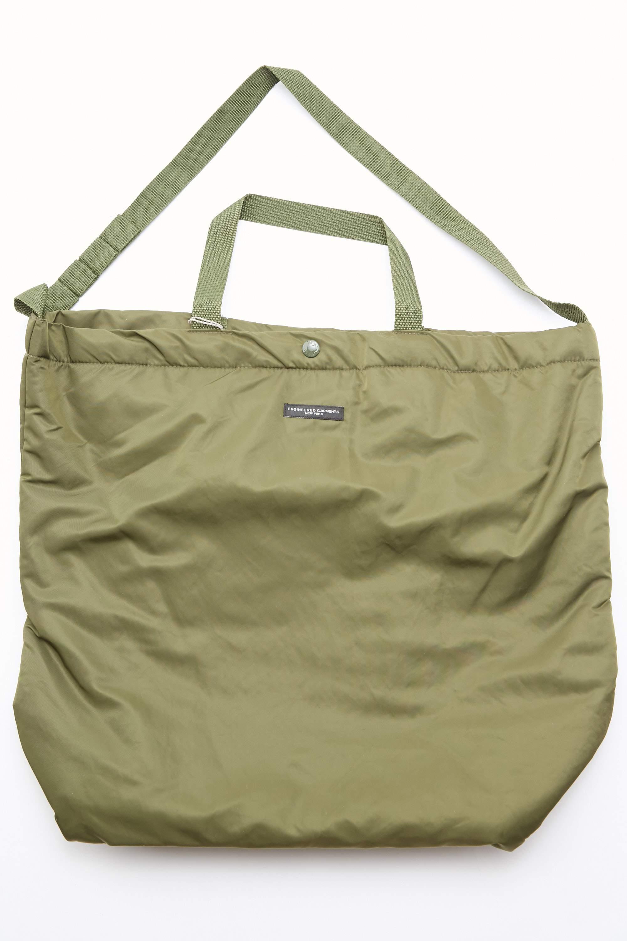 Engineered Garments Carry All Tote Olive Flight Satin Nylon In Green For Men Lyst