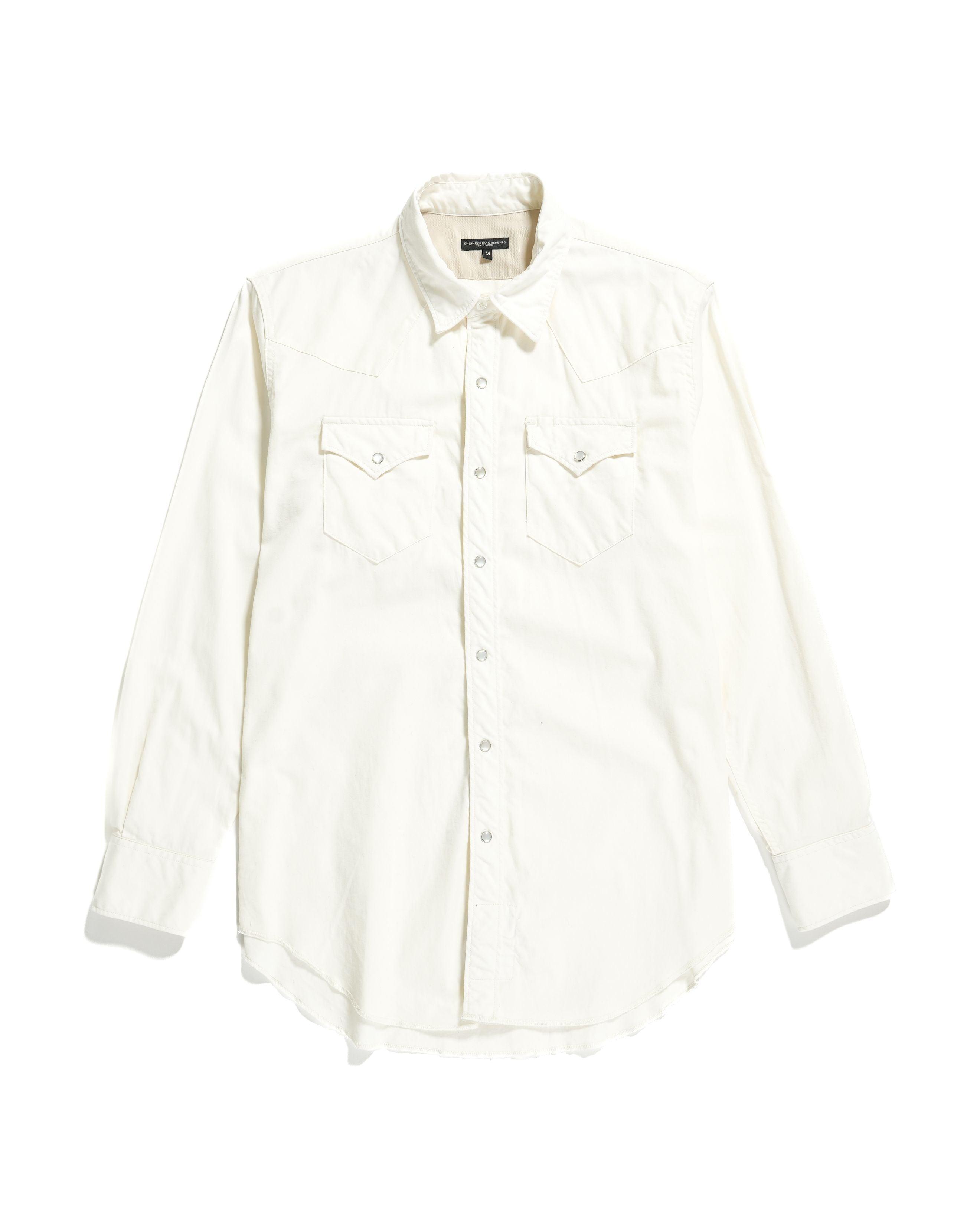 Engineered Garments Combo Western Shirt Cotton Micro Sanded Twill ...