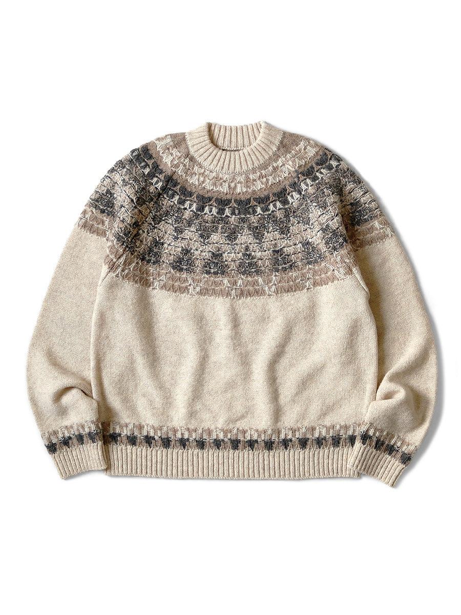 Kapital 5g Wool Nordic Happy Smilie Patch Sweater Men | Lyst