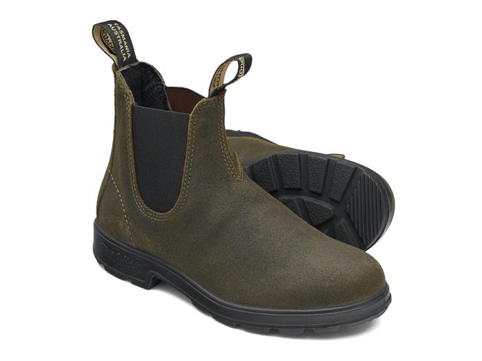blundstone boots green