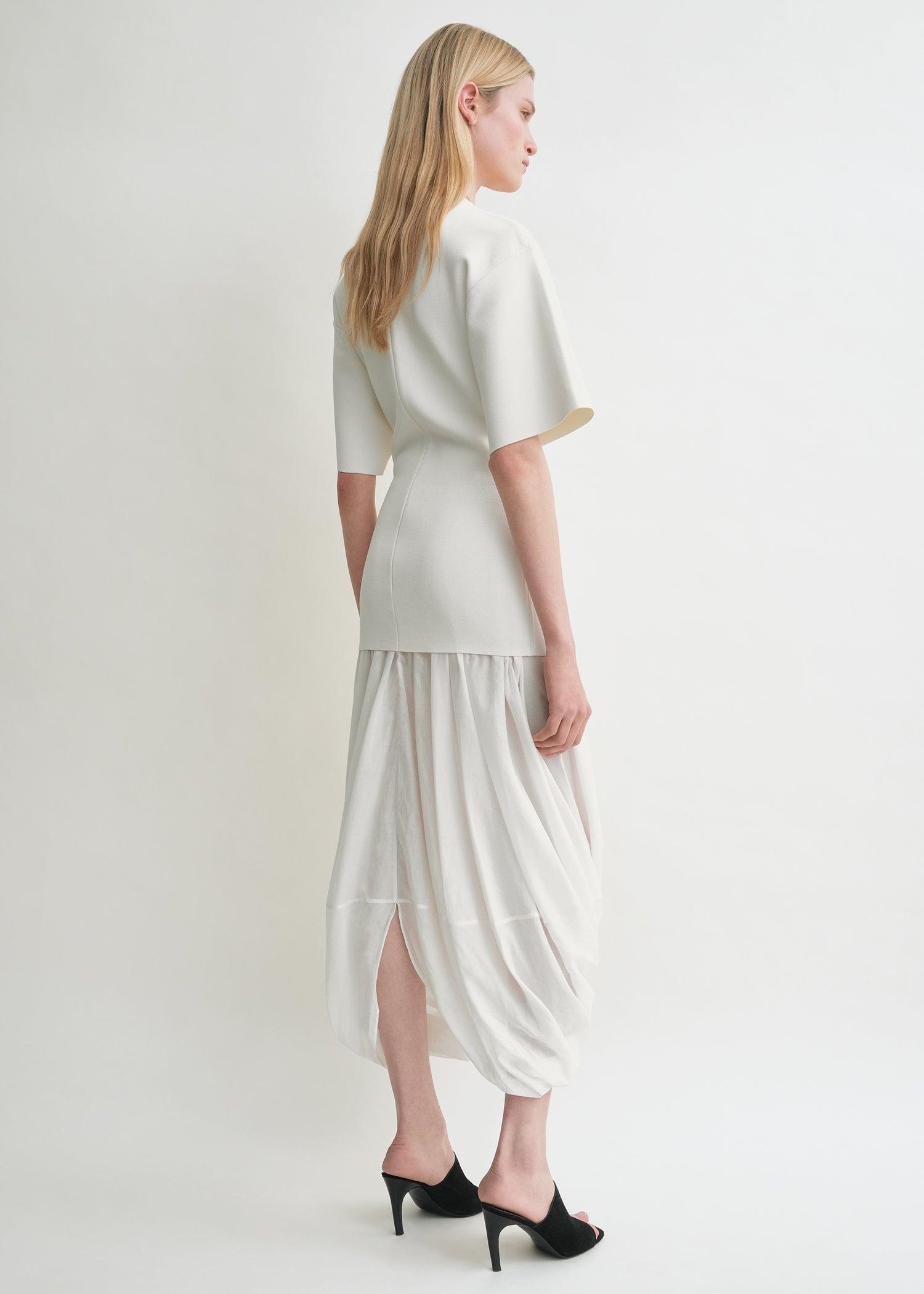 TOTEME Cocoon Tee Dress in Natural | Lyst TOTEME Cocoon Tee Dress in Natural | Lyst