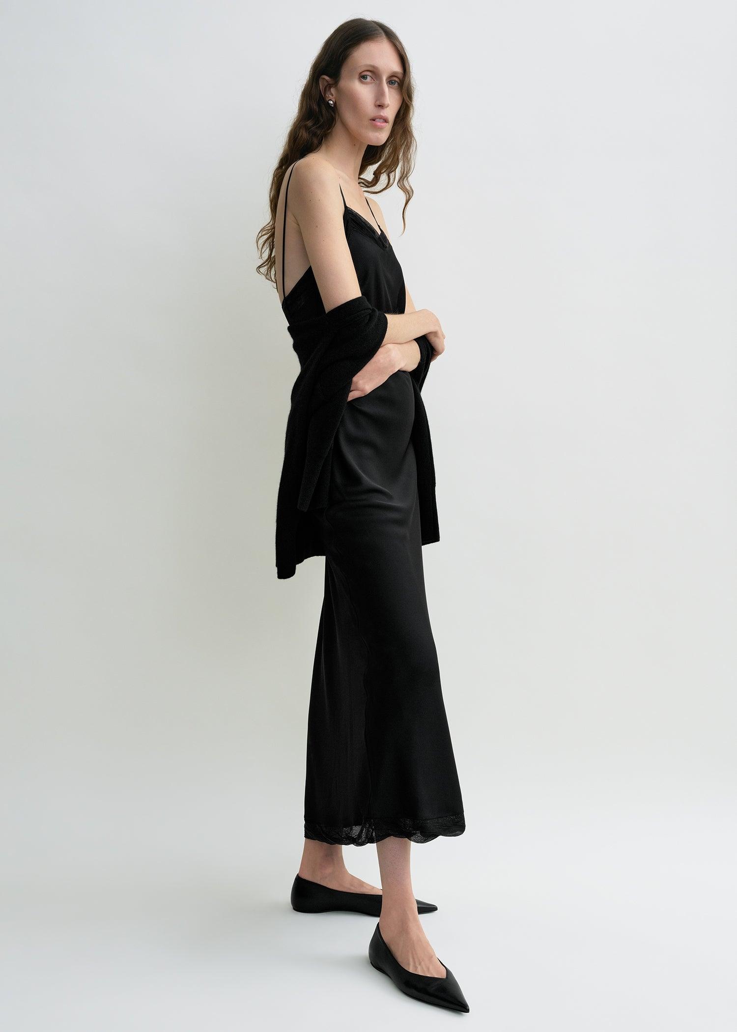 toteme one shoulder dress TOTEME Ribbed one-shoulder Dress | Black