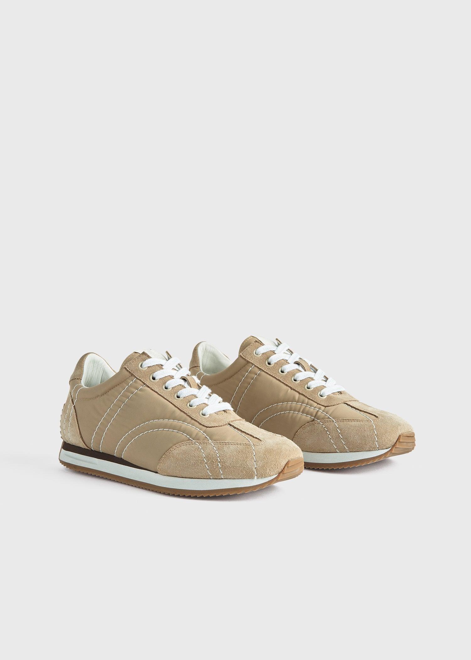 スニーカー TOTEME COTTON CANVAS SNEAKERS WITH LEATHER INSERTS TOTEME Leather-trimmed cotton-canvas sneakers | NET-A-PORTER