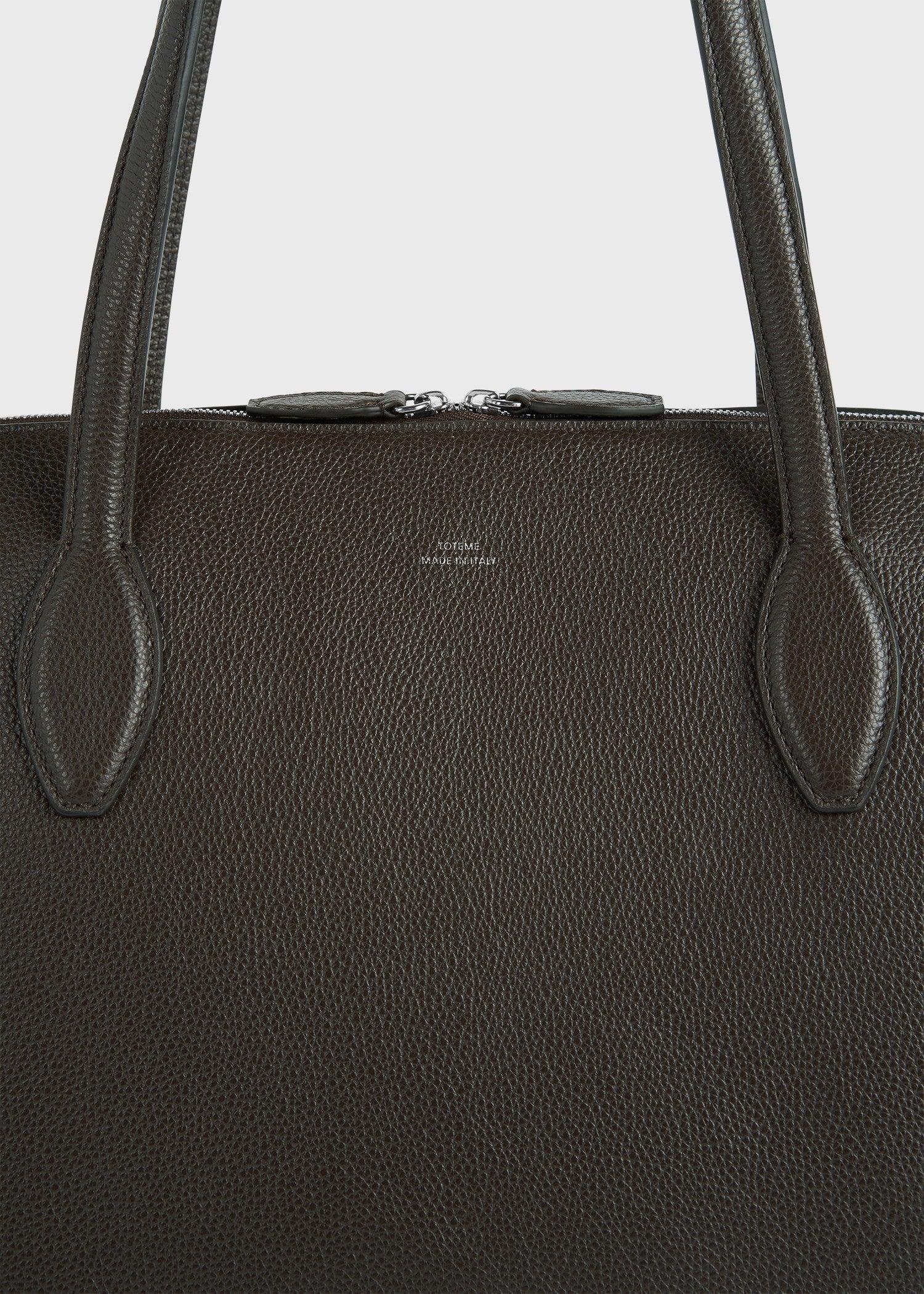 【TOTEME】Grained-leather day tote dark chocolate Toteme - Grained-Leather Day Tote in Dark Chocolate – Stoy