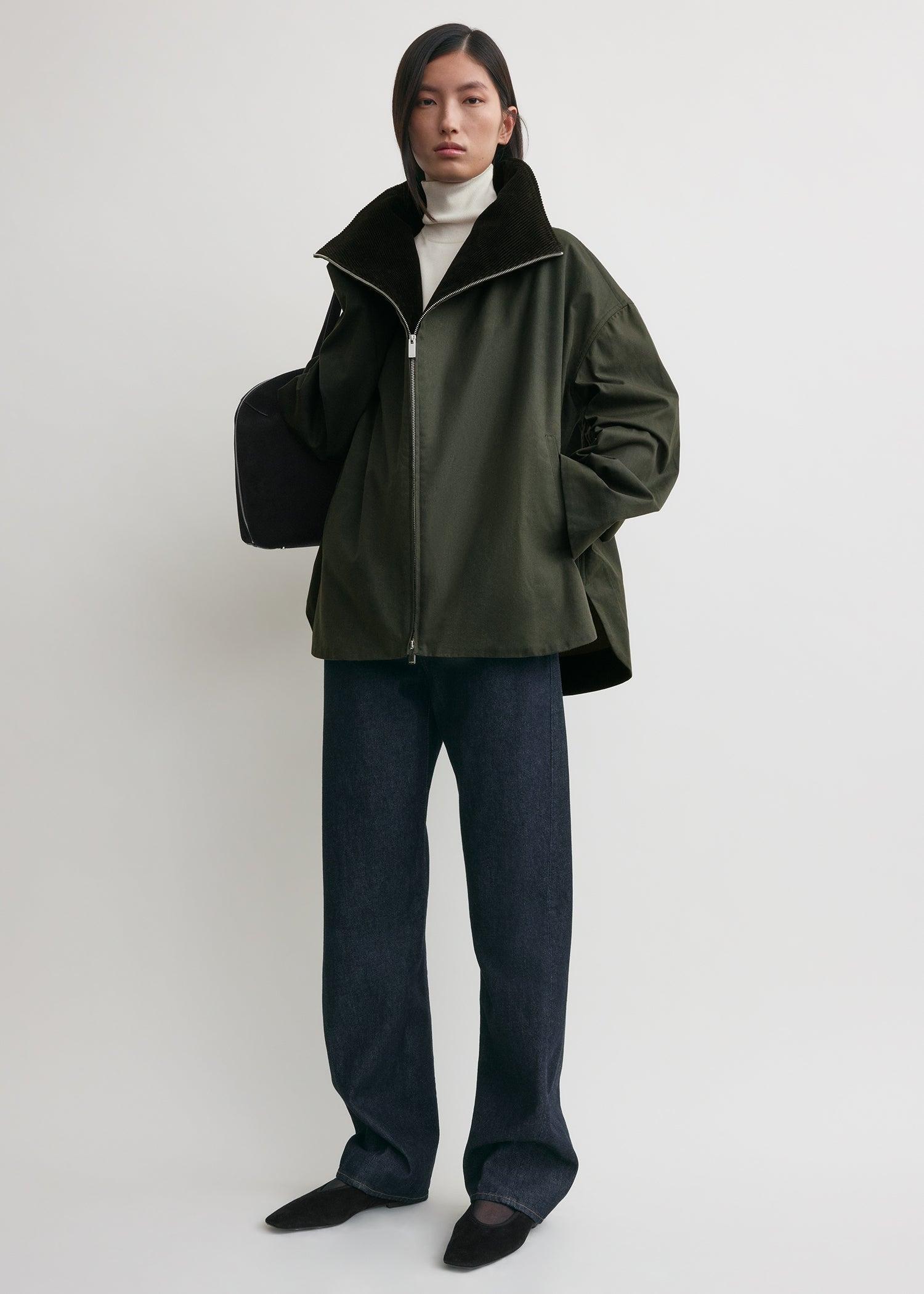 【関税込み】TOTEME ブラック フェルト ウール ジャケット Embroidered scarf jacket black – TOTEME