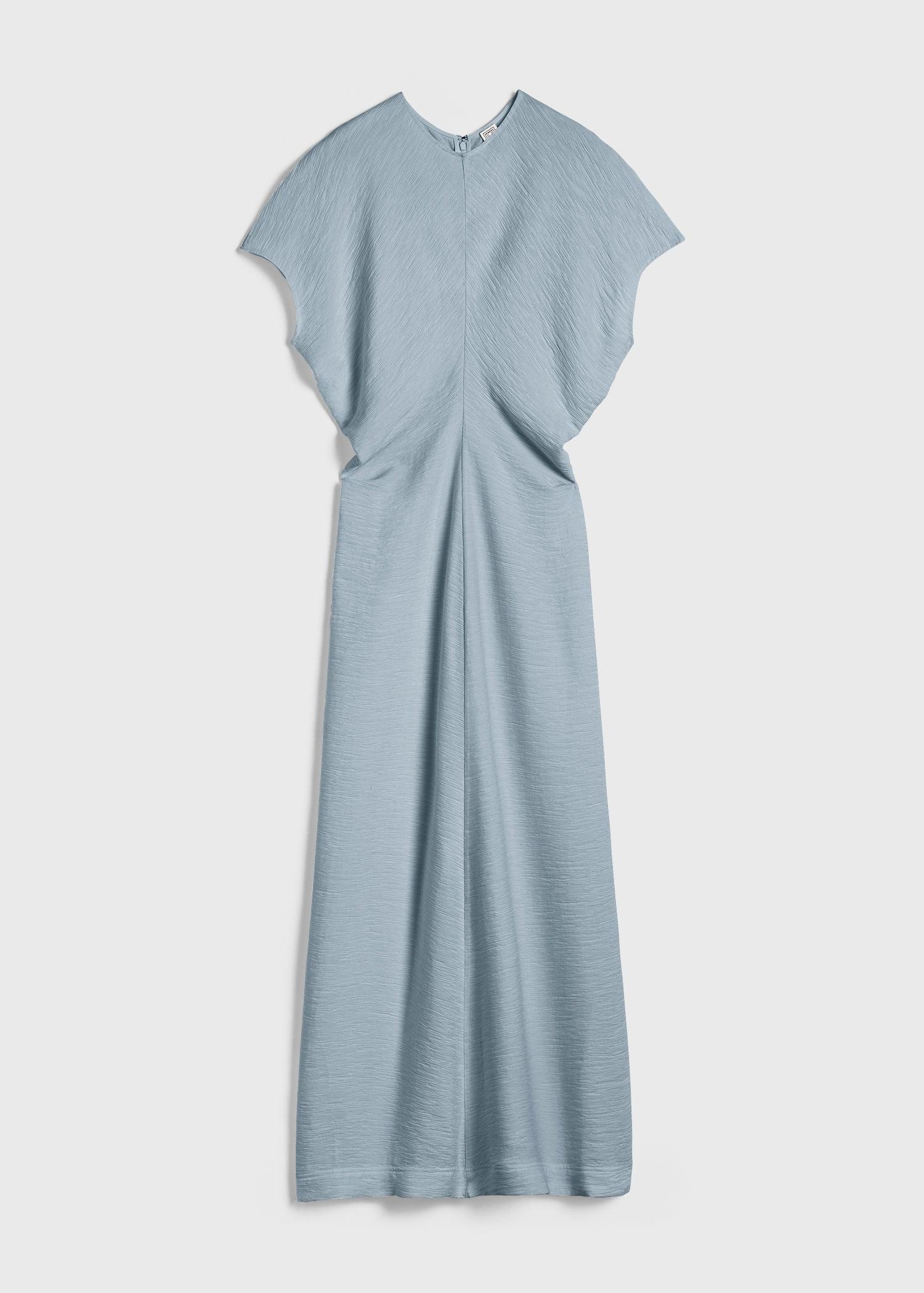 TOTEME Slouch Waist Crinkled Dress in Blue | Lyst