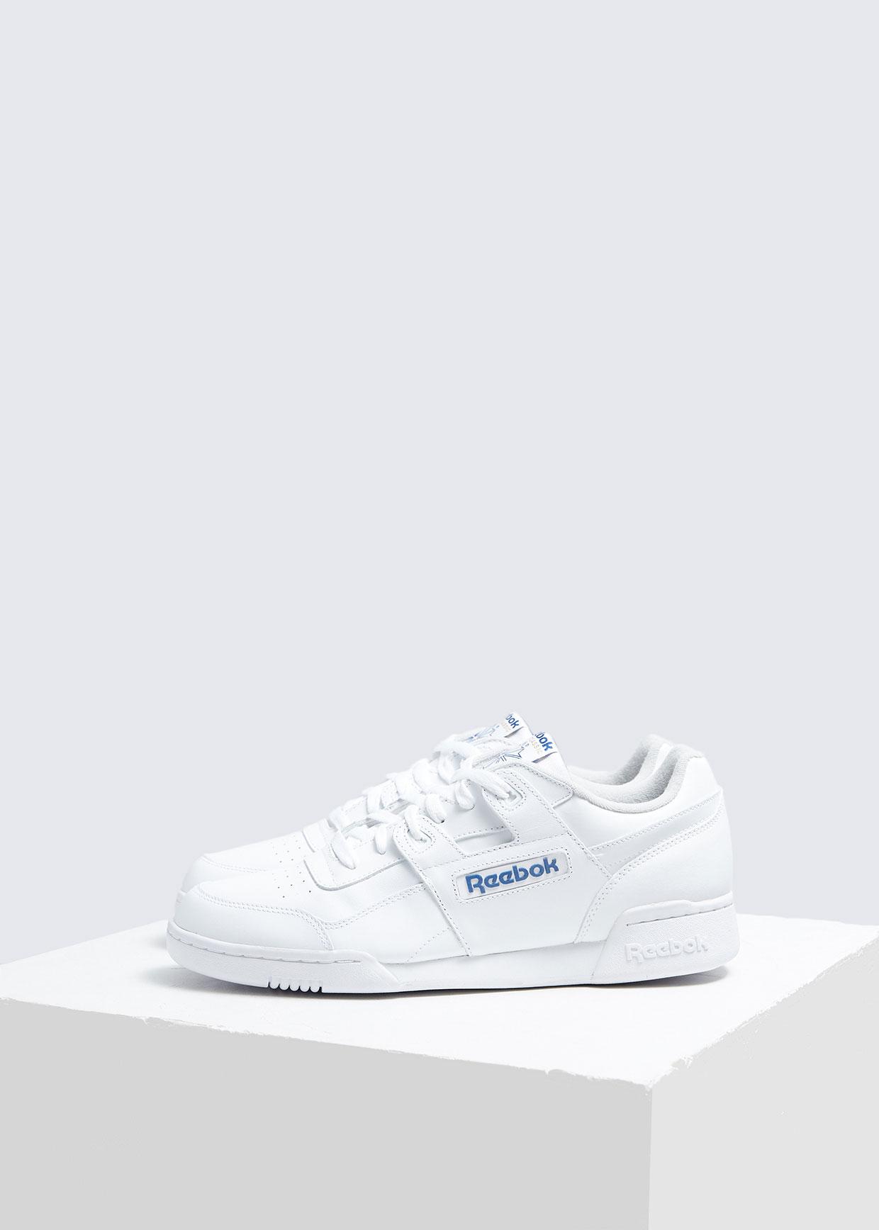 reebok workout gs trainers white royal