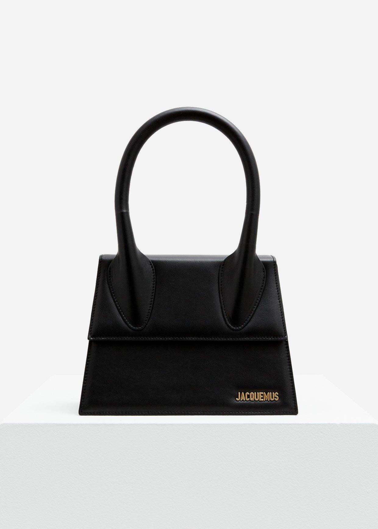 Jacquemus Leather Le Grand Chiquito Bag In Black - Lyst