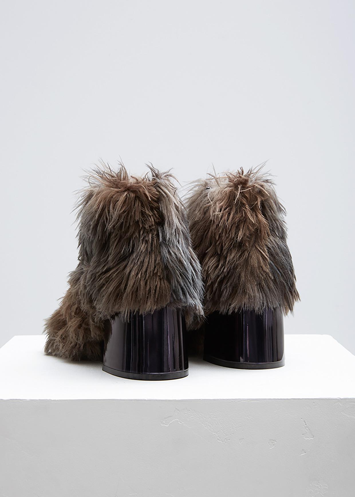 maison margiela fur boots