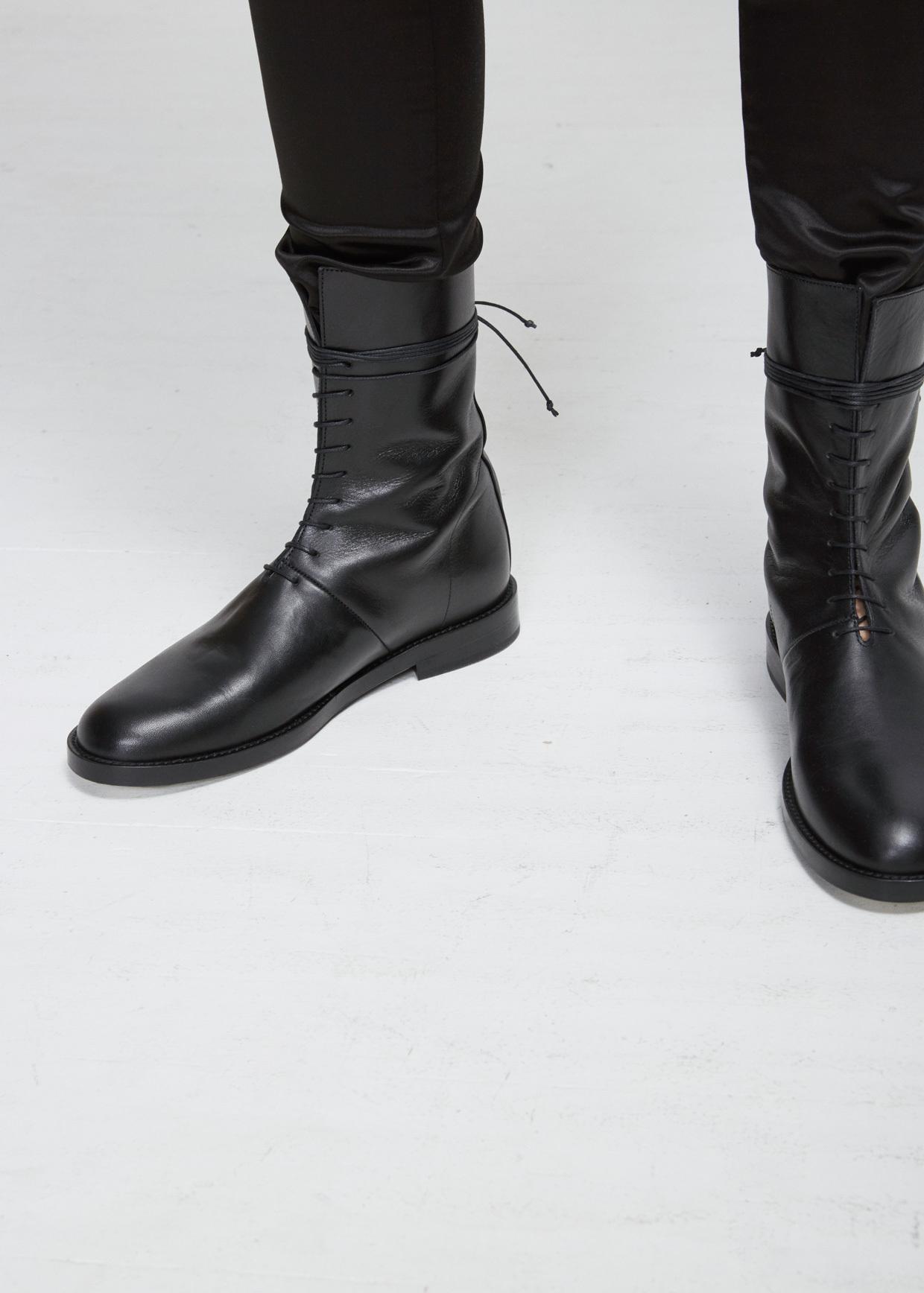 ann demeulemeester vitello backlace boots