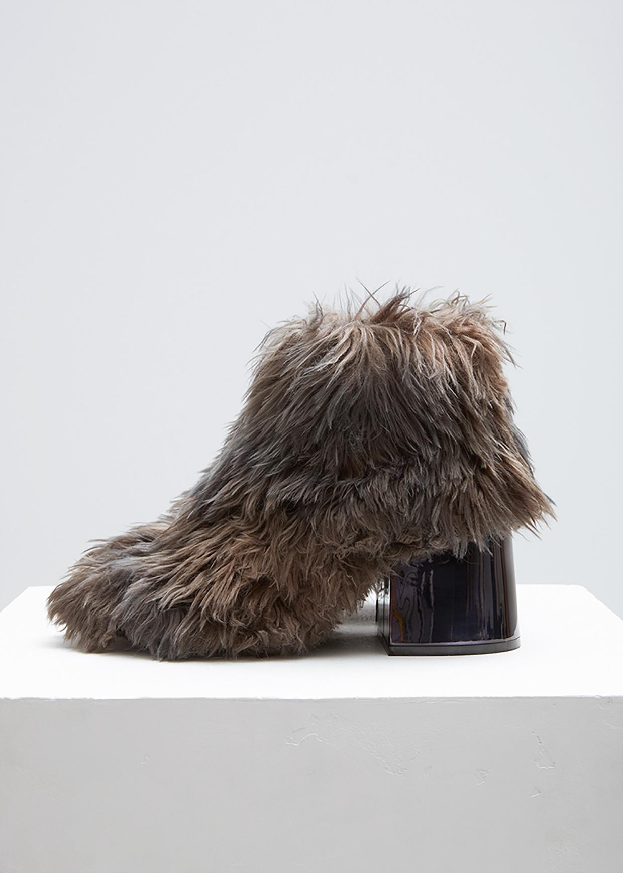 maison margiela fur boots