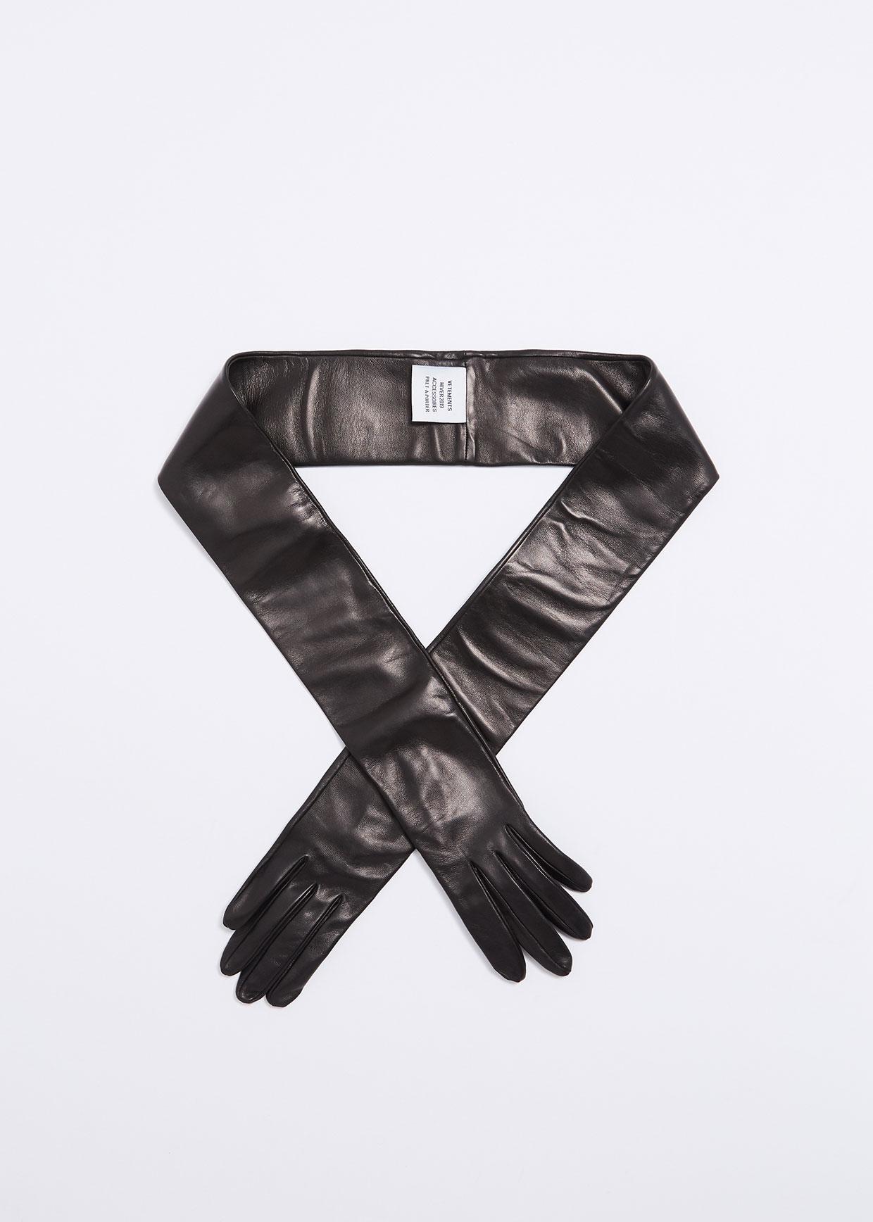Adult size Black Gloves with Polka Dot Cuff Spider Bows and Silver Nails fnt