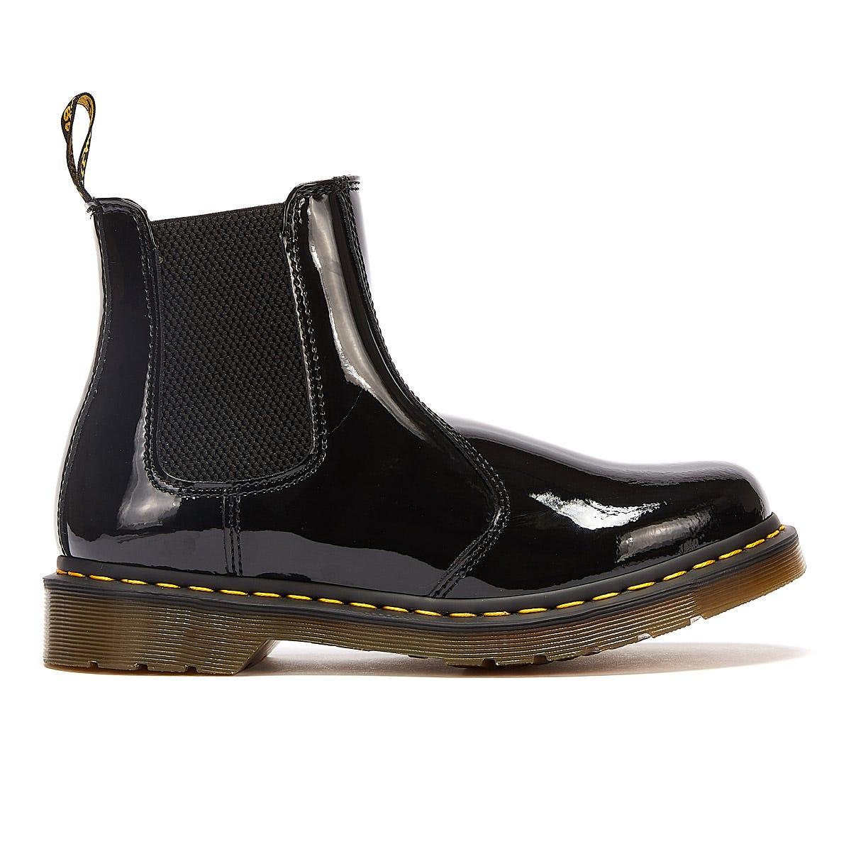 black patent chelsea boots ladies
