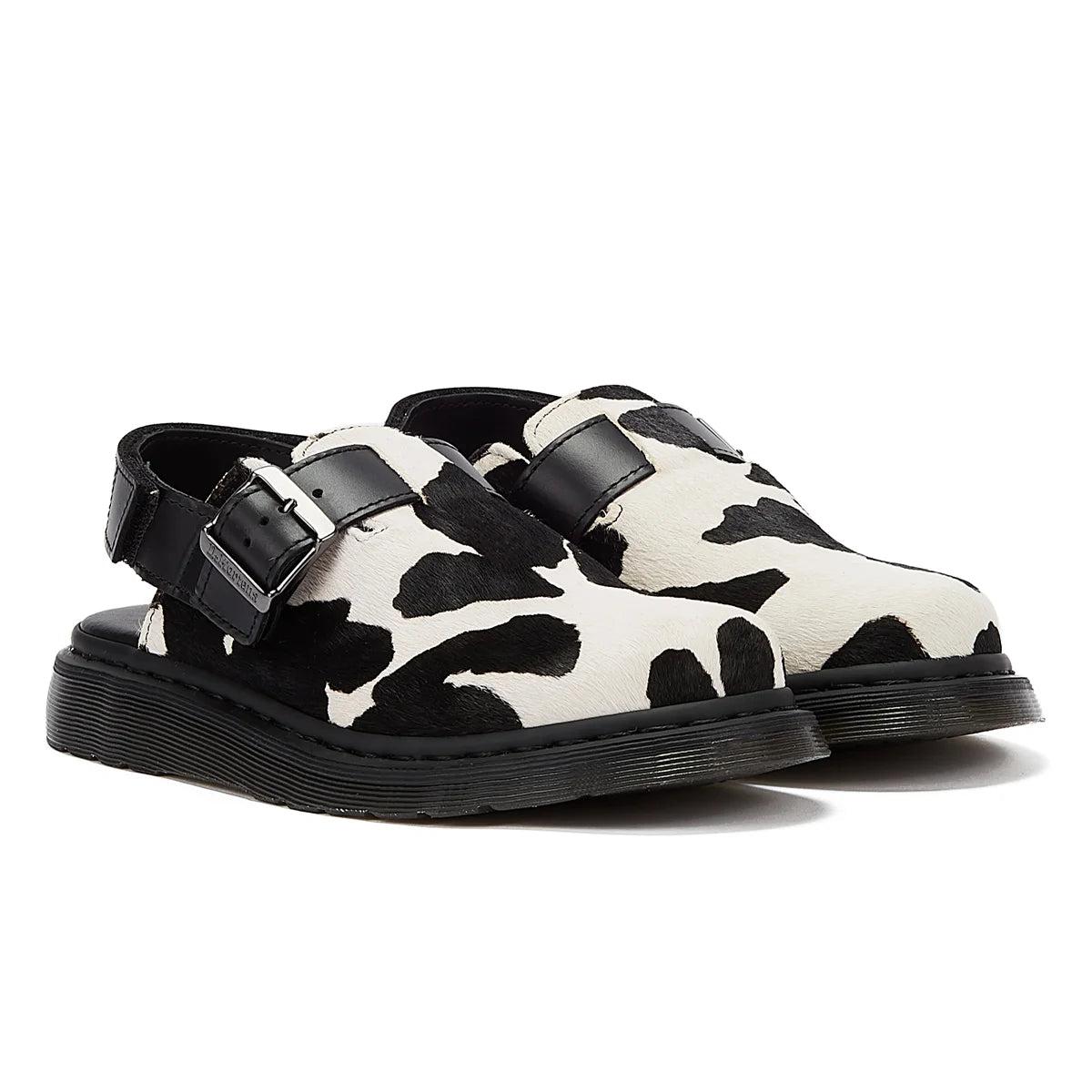 Animal Print Cow Dr Martens Martens Jorge Cow Print Mule Women's