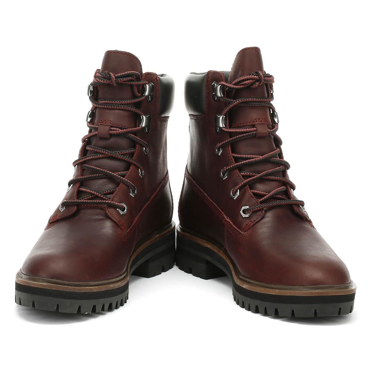 Timberland Womens Burgundy London Square 6 Inch Boots in Brown | Lyst UK