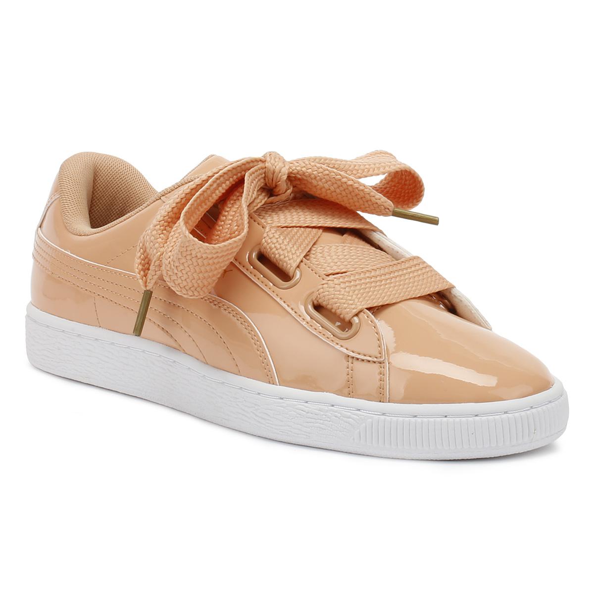 puma basket heart orange
