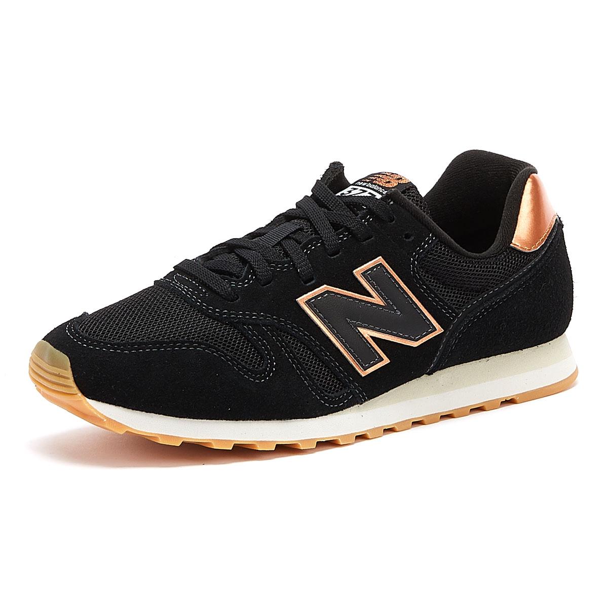 New Balance Suede 373 Womens Black / Rose Gold Trainers for Men - Lyst