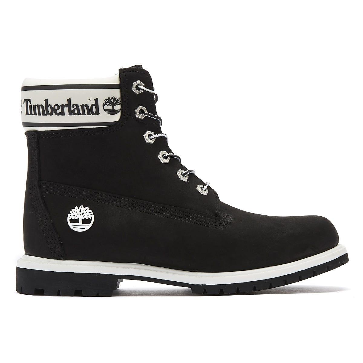 6 inch logo collar boot for women in black