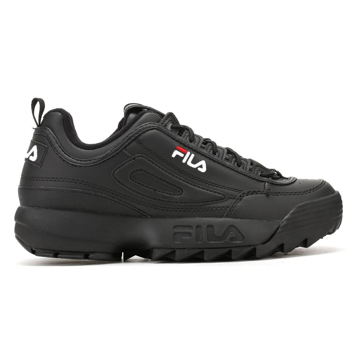 Fila Leather Womens Black Disruptor Low Trainers - Lyst
