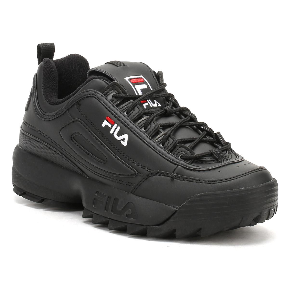 Fila Leather Womens Black Disruptor Low Trainers - Lyst
