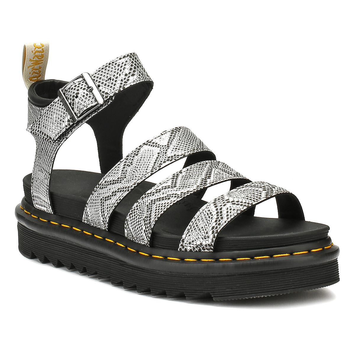 Dr. Martens Dr. Martens Womens Silver Vegan Blaire Sandals in Metallic Lyst