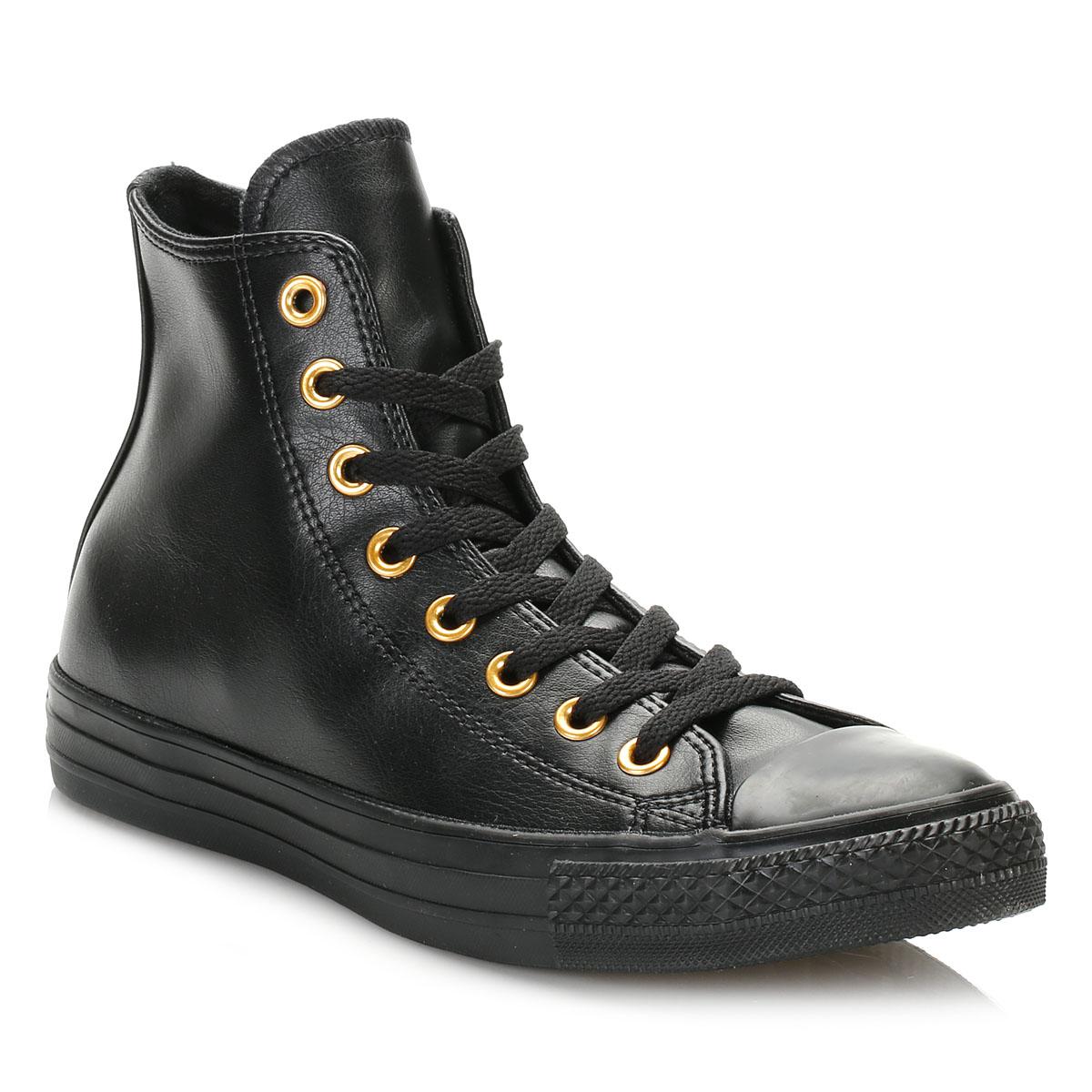 Converse Synthetic All Star Chuck Taylor Womens Black/gold Craft Sl  Trainers - Lyst