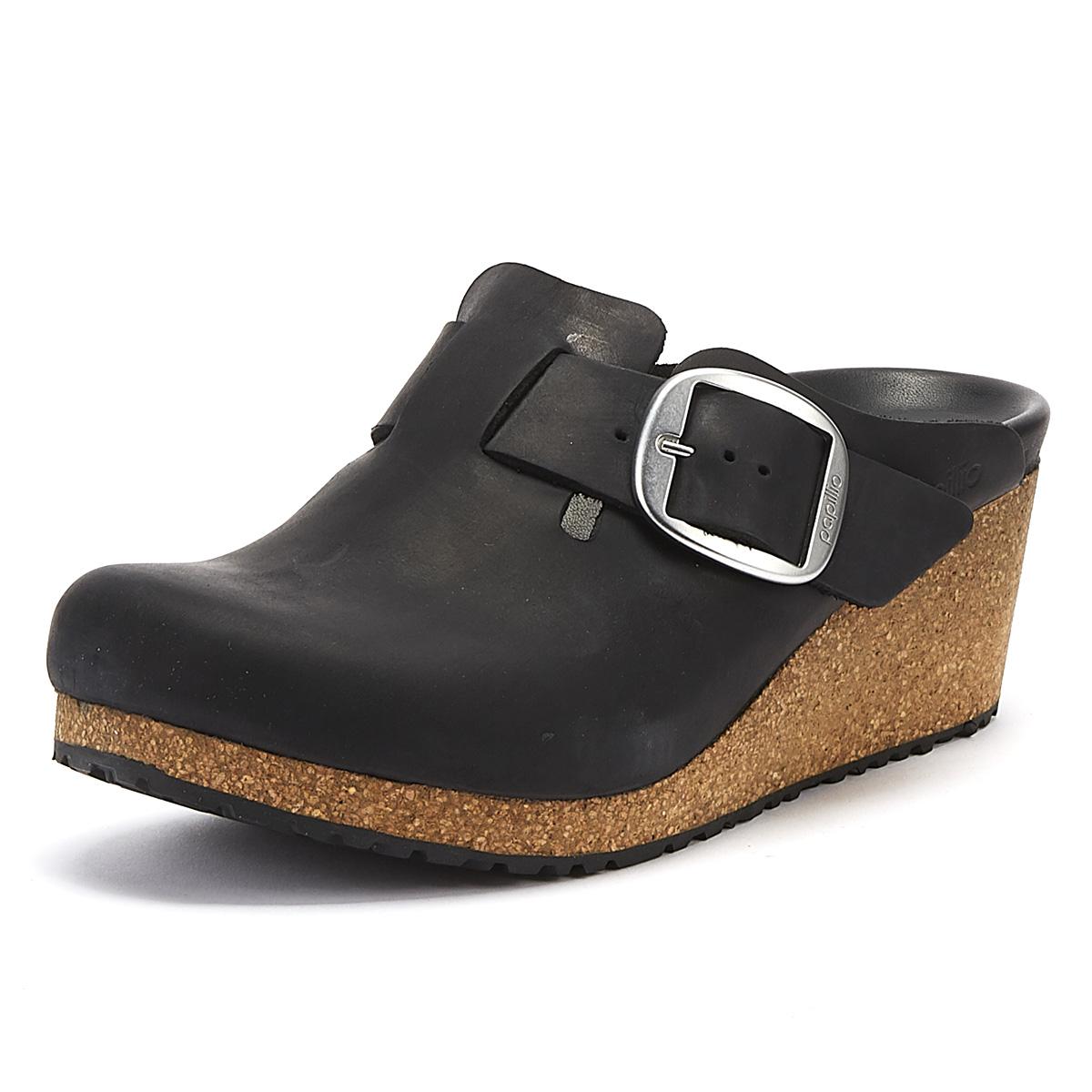 black flat clogs