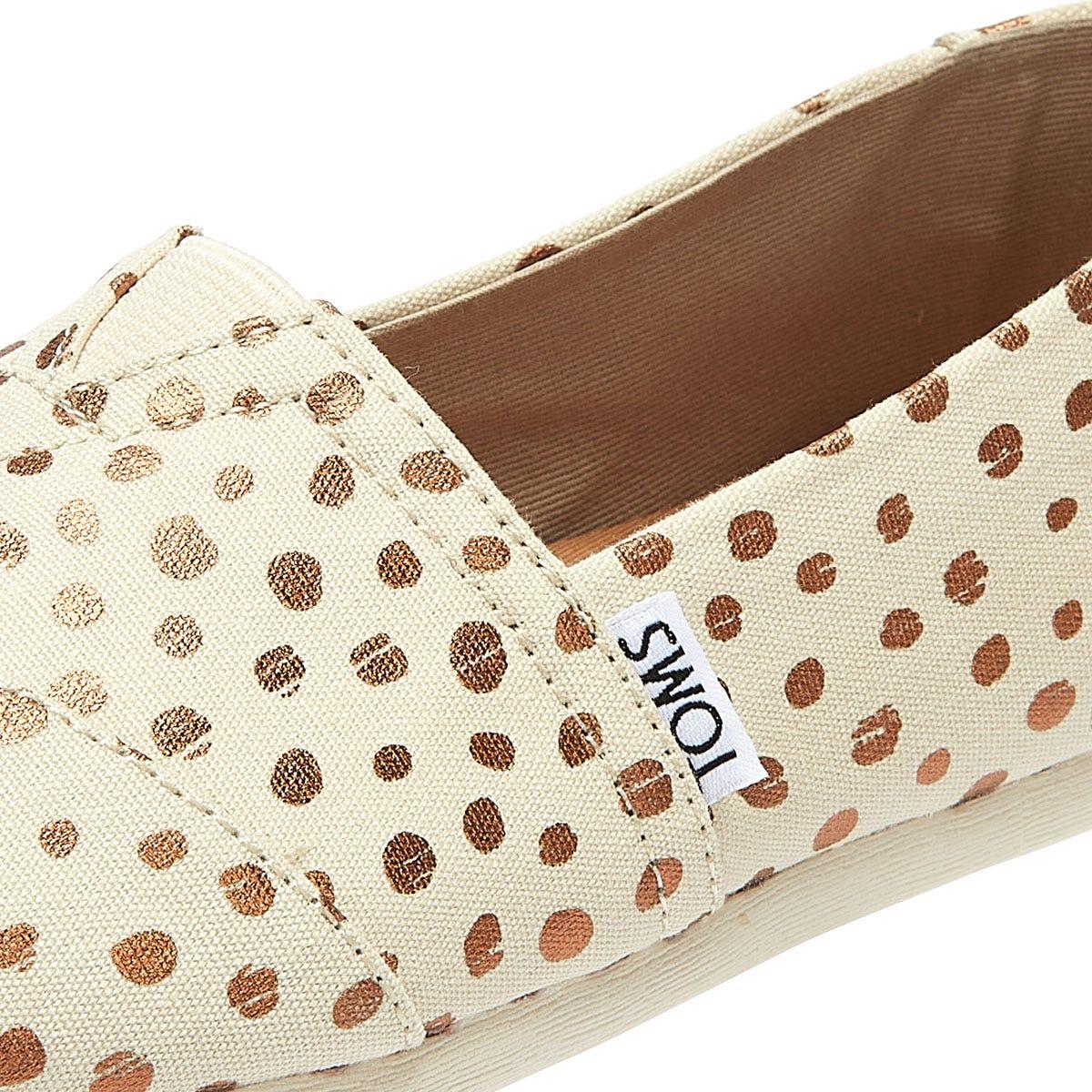 toms rose gold dots