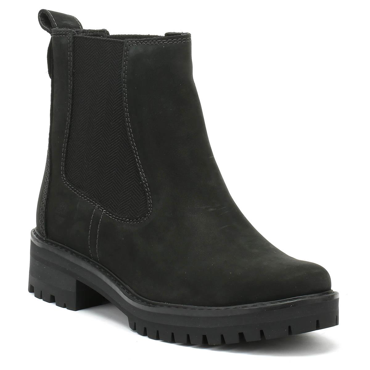 Timberland Leather Womens Black Courmayeur Valley Chelsea Boots - Lyst