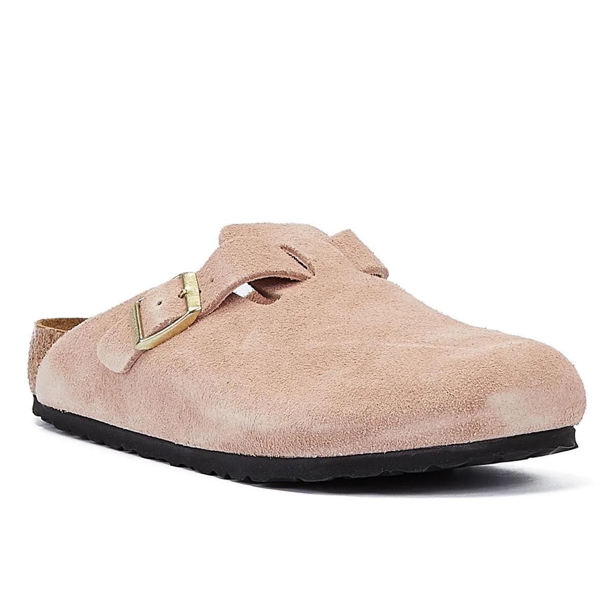 Birkenstock Boston Suede Leather Light Rose Clogs in Pink Lyst UK