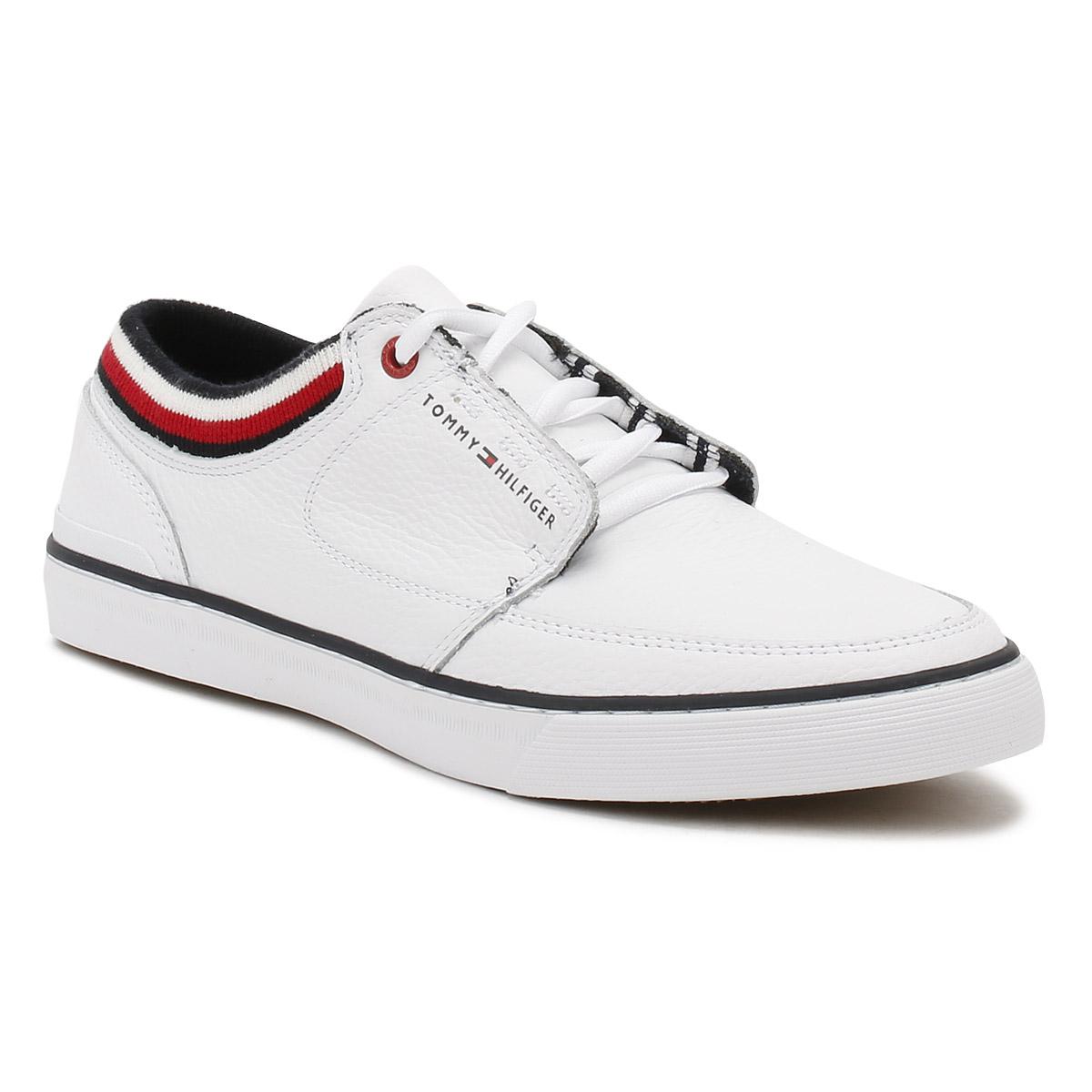 mens white tommy hilfiger trainers