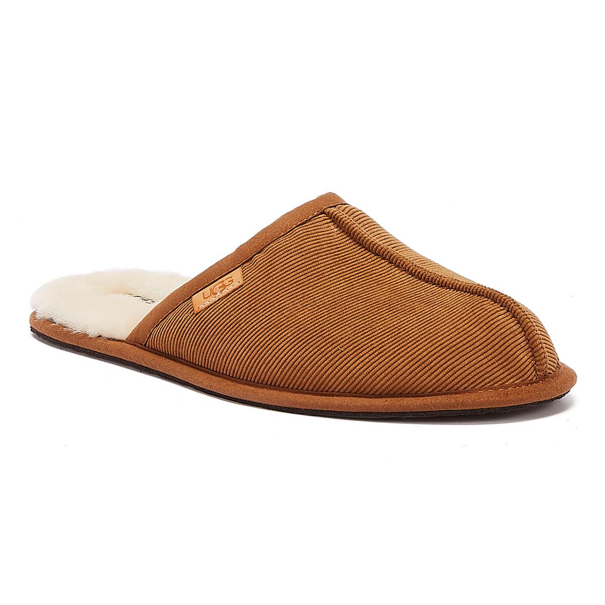 UGG UGG Scuff Corduroy Mens Chestnut Brown Slippers for Men - Lyst