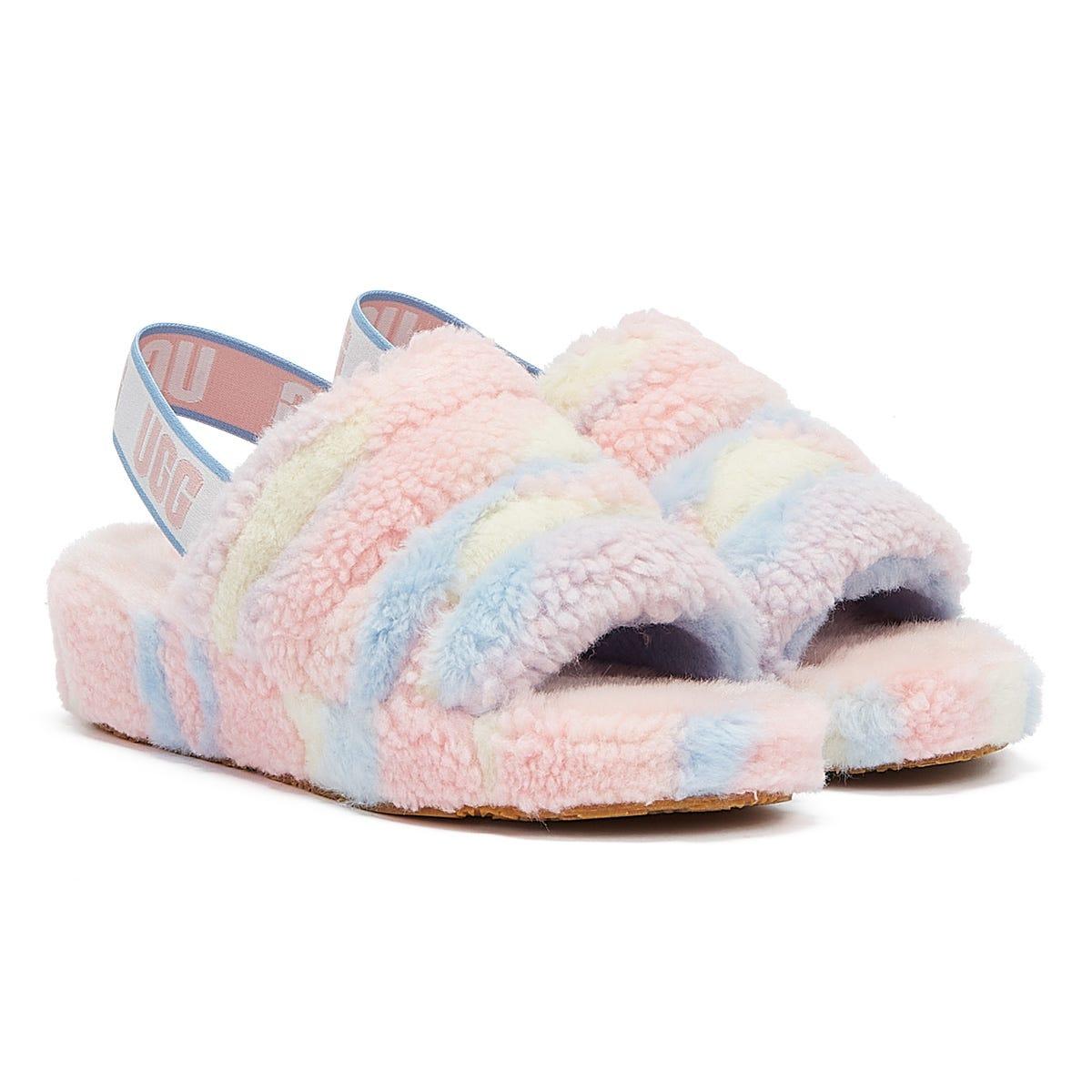 UGG Fleece Fluff Yeah Cali Collage Pride Light / Light Pink Slippers in  Blue - Lyst
