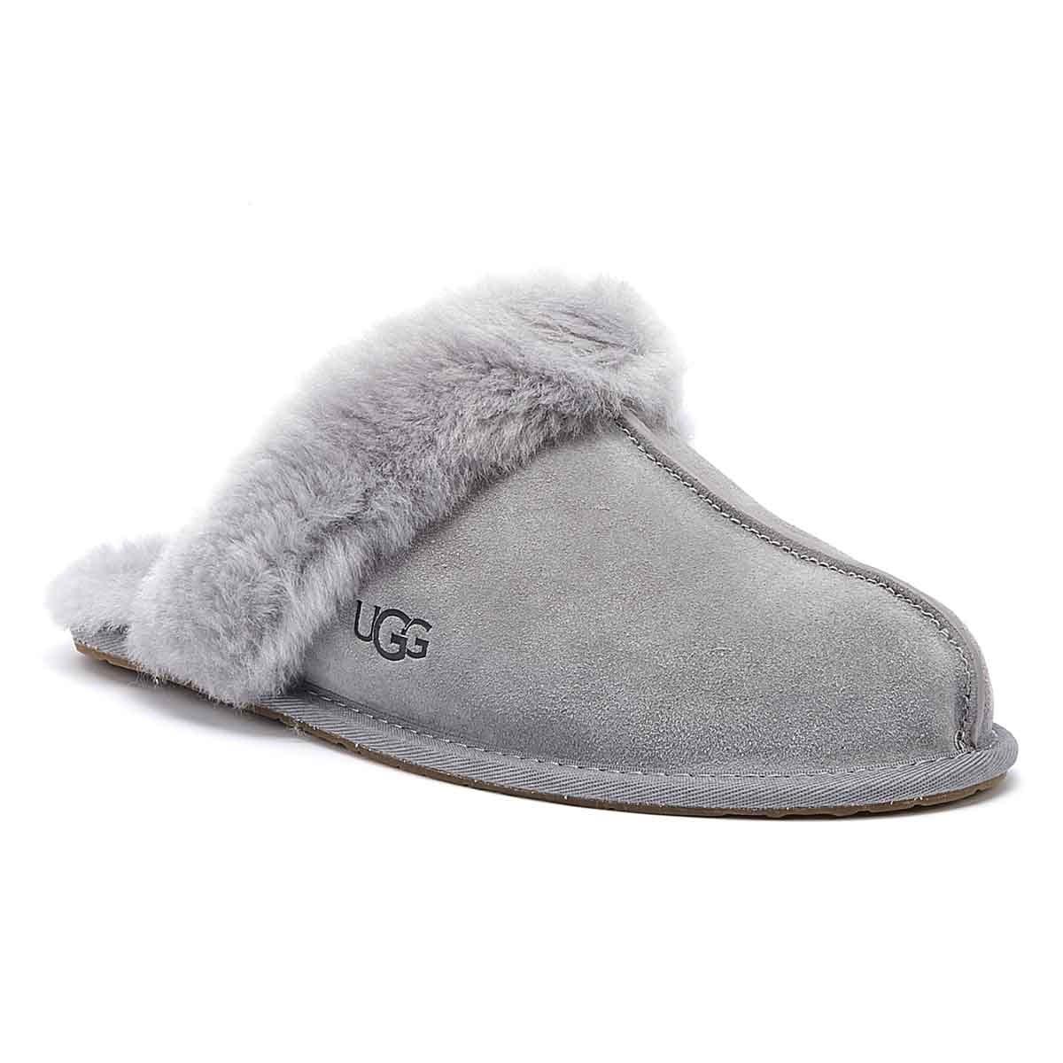 ladies grey ugg slippers