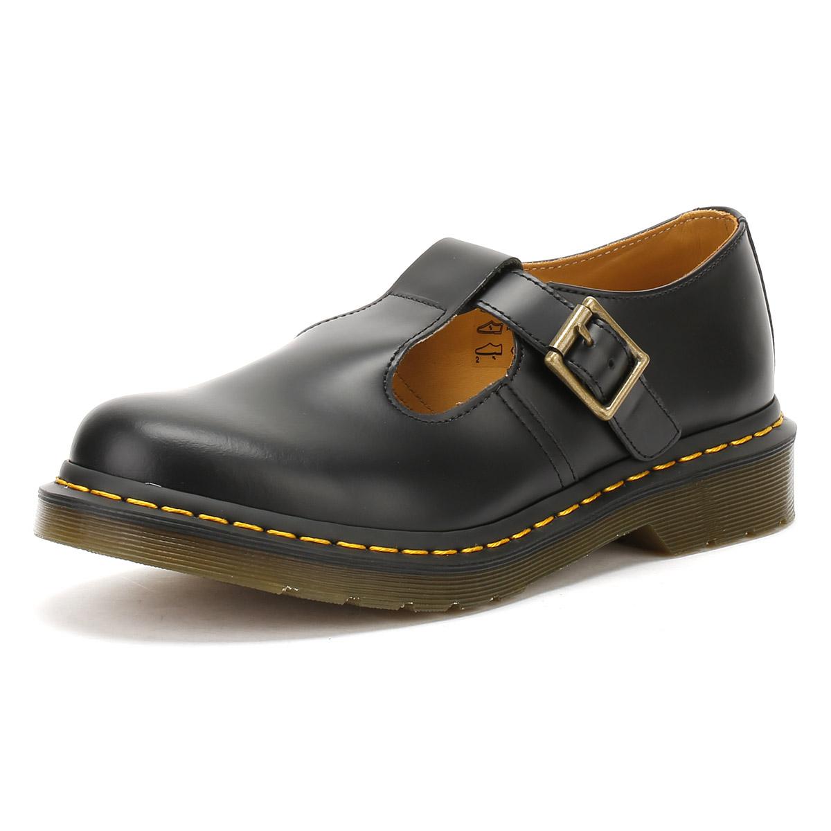 Dr. Martens Leather Dr. Martens Womens Black Smooth Polley Shoes - Lyst