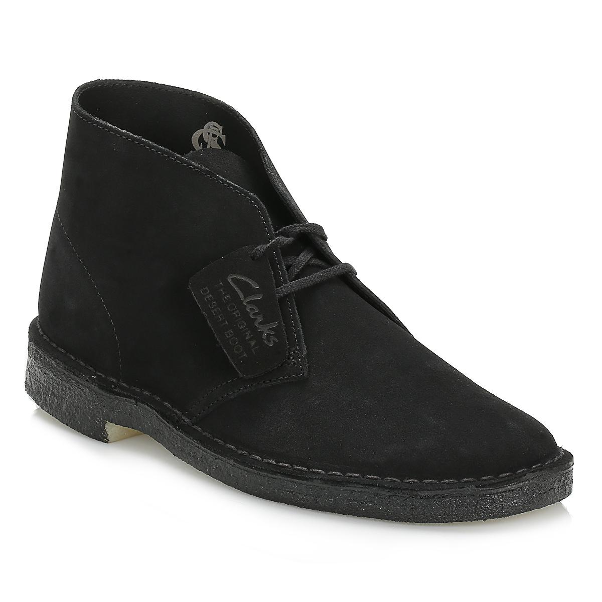 clarks originals black suede desert boots