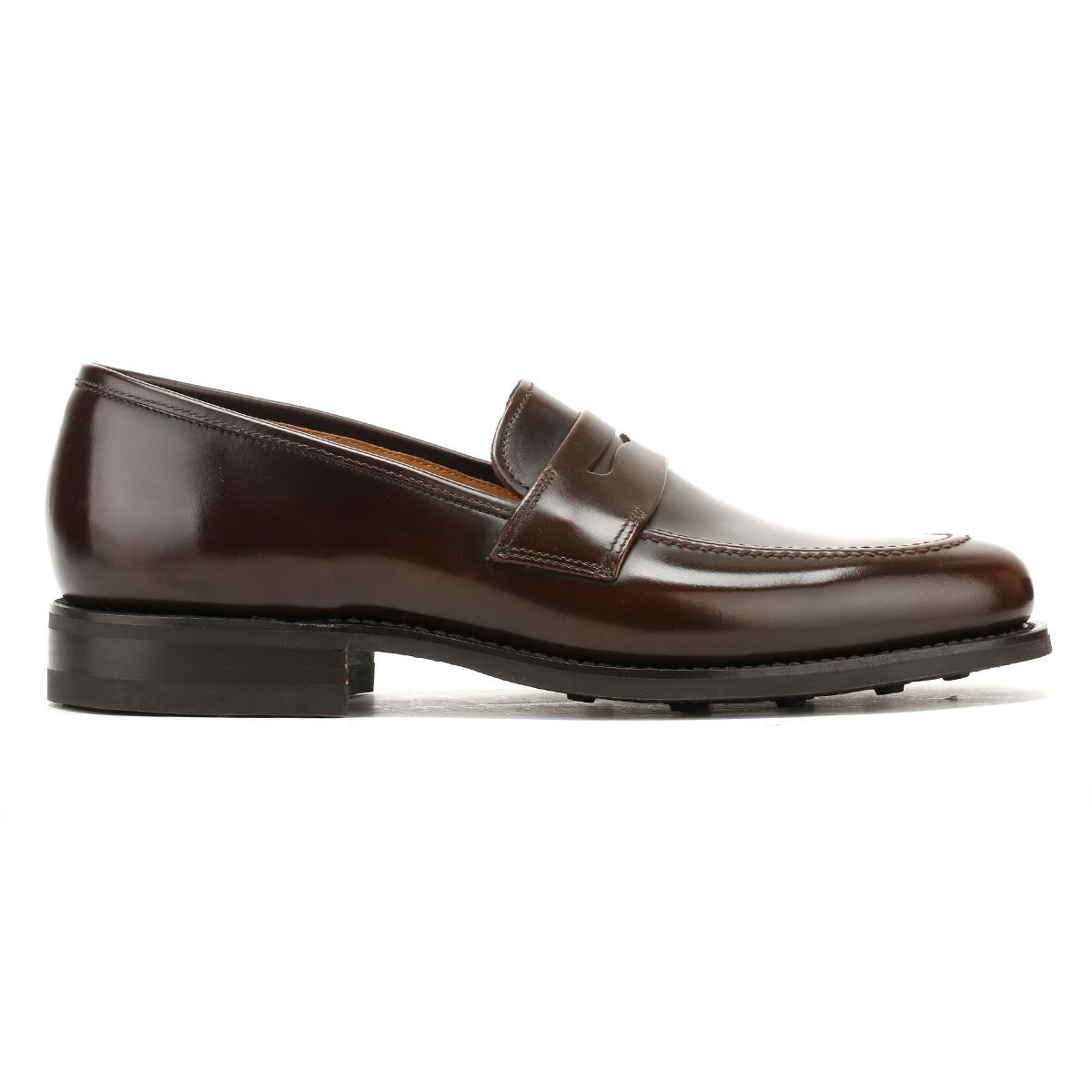 Loake Mens Dark Brown Leather 211 Loafers for Men - Lyst