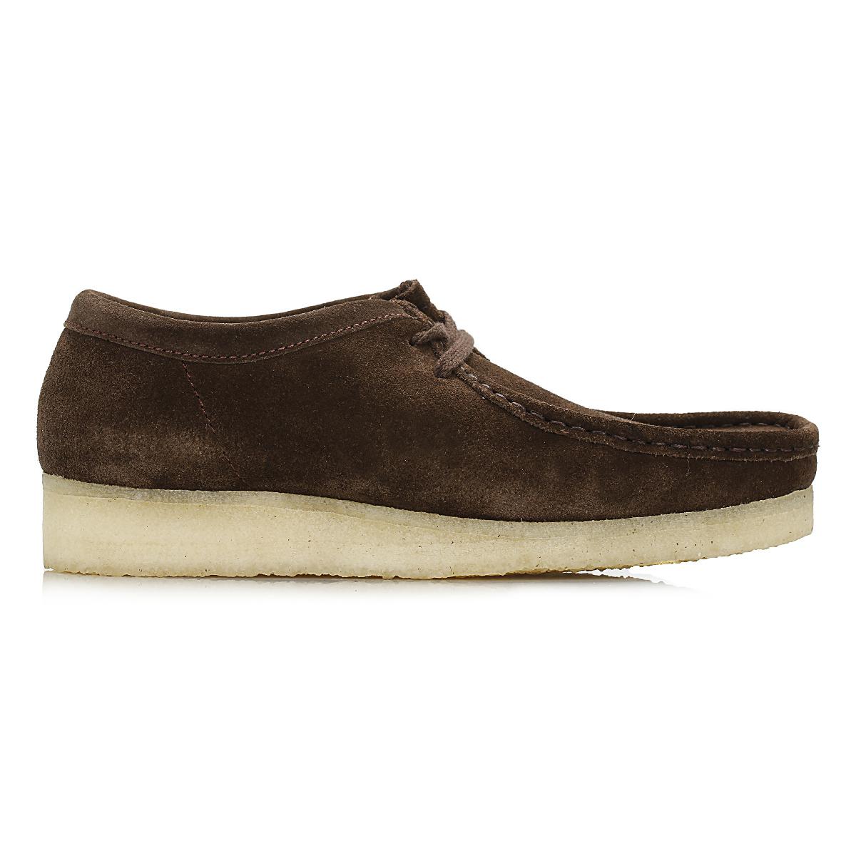 clarks dark brown wallabees