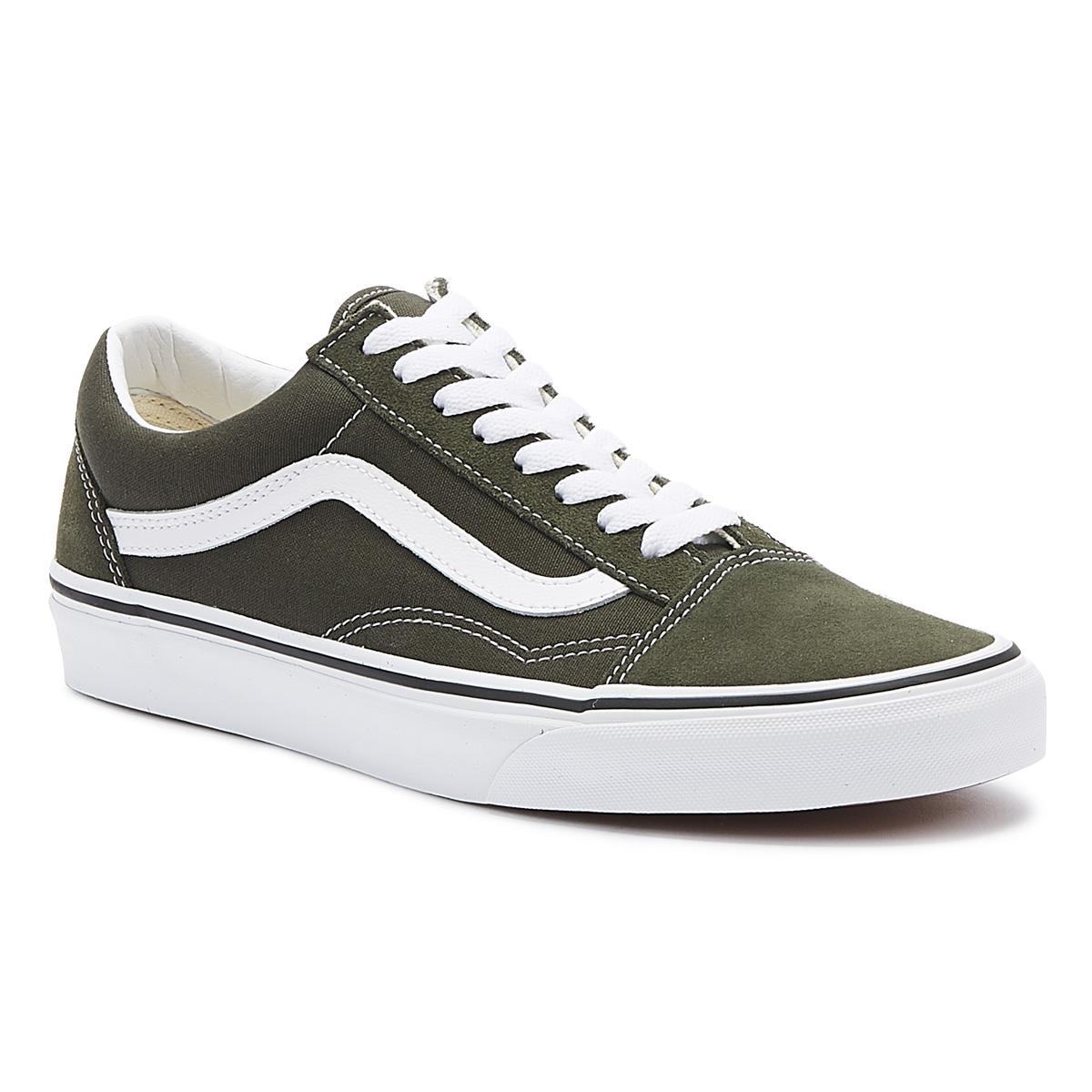 Vans Suede Old Skool Mens Forest Night Green / White Trainers for Men - Lyst