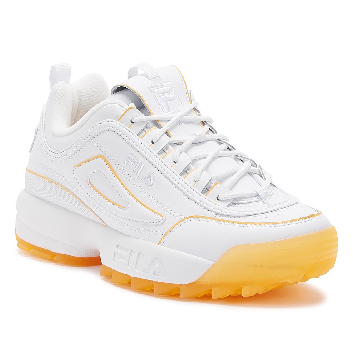 fila disruptor white and orange