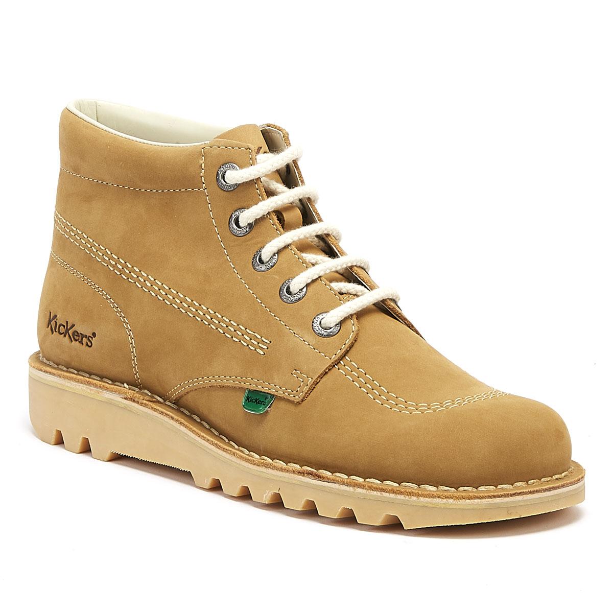 Kickers Leather Kick Hi Mens Tan Nubuck Boots in Brown for Men Lyst