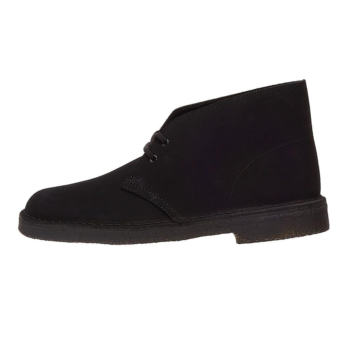 clarks desert boots mens black