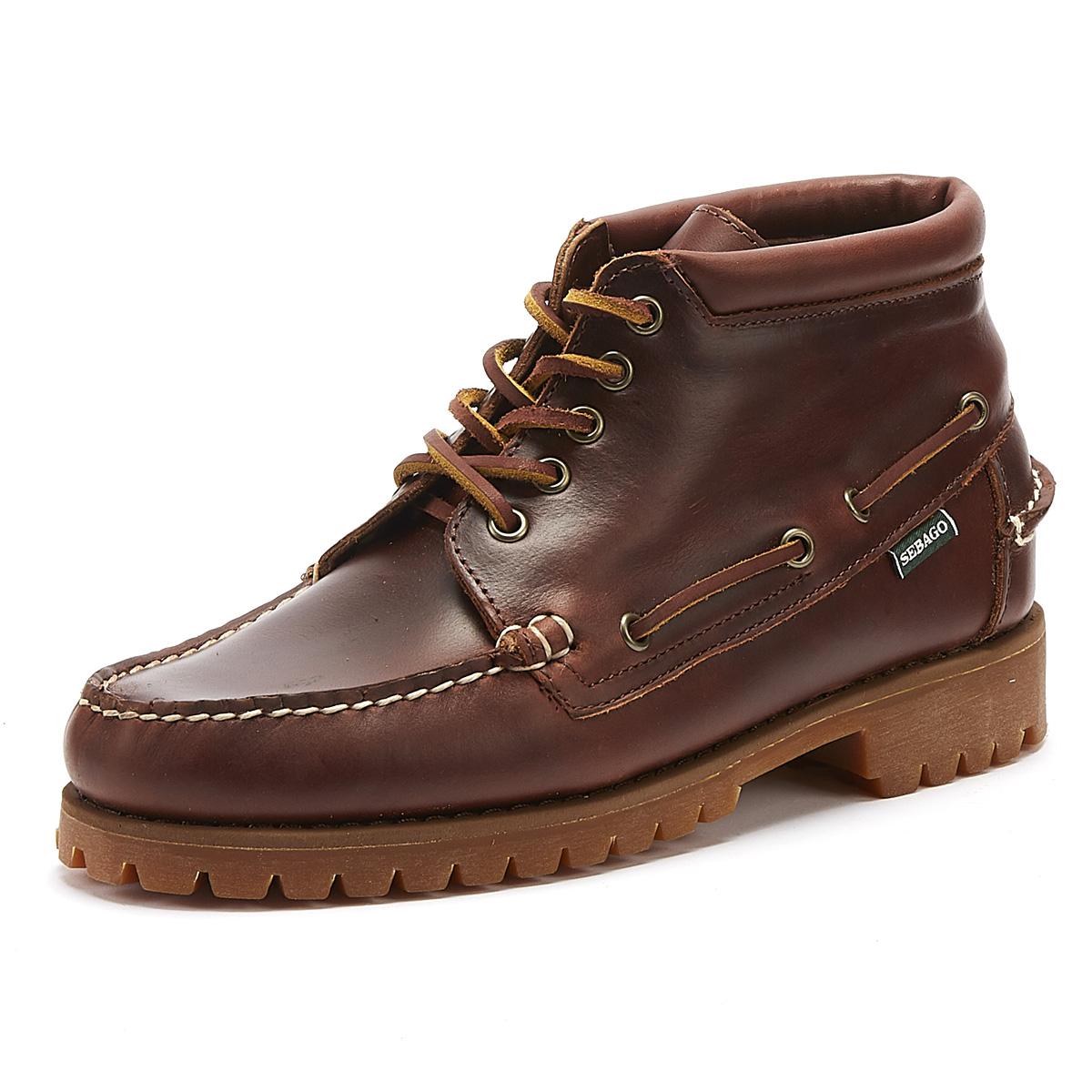 Sebago Lace Ranger Waxy Mid Mens Brown Boots for Men - Lyst